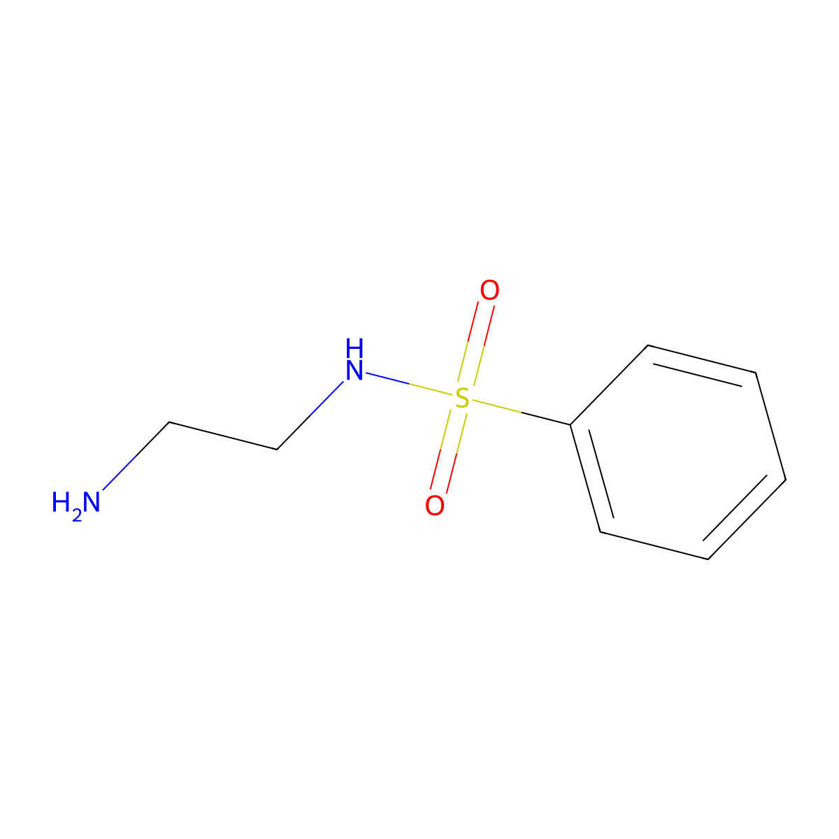 N-(2-aminoethyl)benzenesulfonamide molecular structure, CAS 42988-32-9