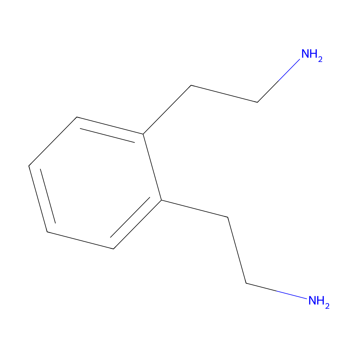 1,2-Benzenediethanamine molecular structure, CAS 42988-81-8