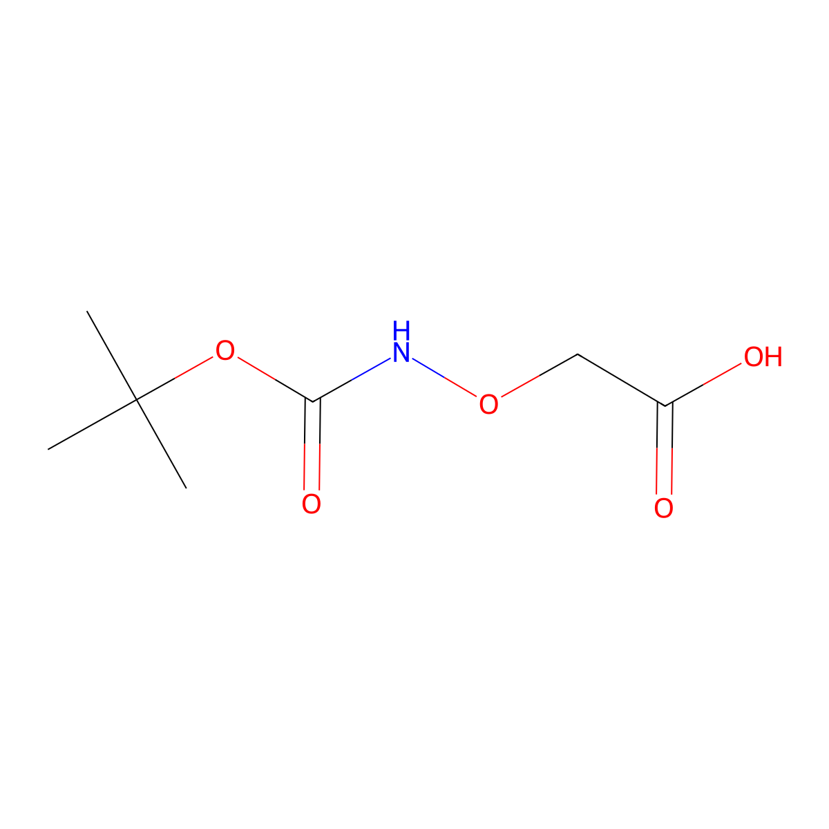 (Boc-aminooxy)acetic acid molecular structure, CAS 42989-85-5