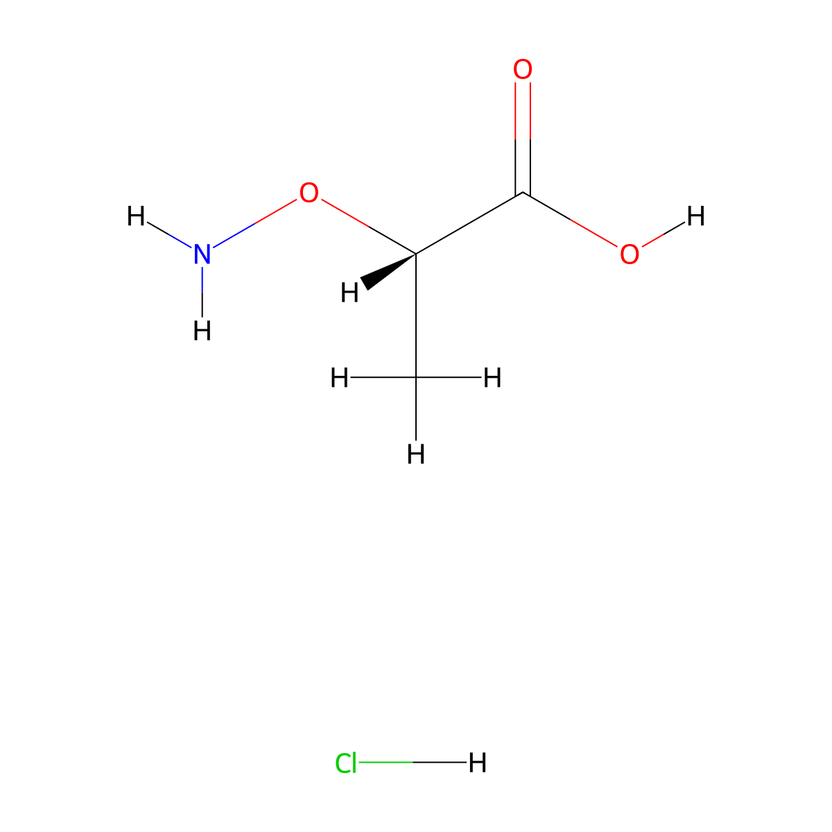 (S)-2-(Aminooxy)propanoic acid hydrochloride molecular structure, CAS 42989-98-0