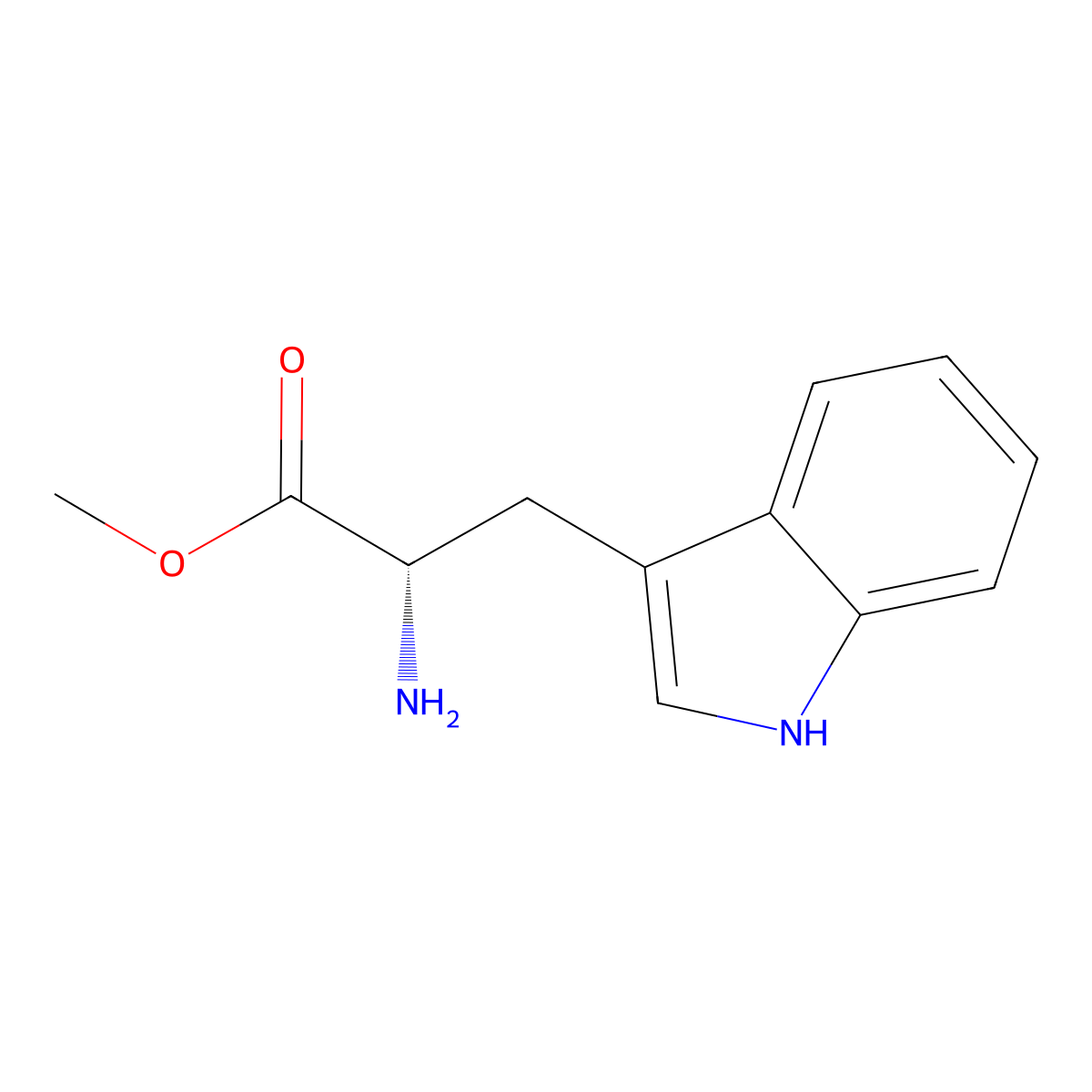 L-Tryptophan, methyl ester molecular structure, CAS 4299-70-1