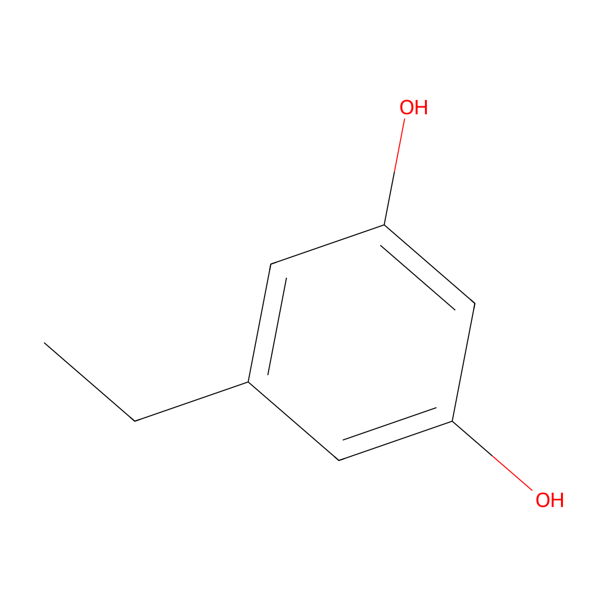 5-Ethylbenzene-1,3-diol molecular structure, CAS 4299-72-3