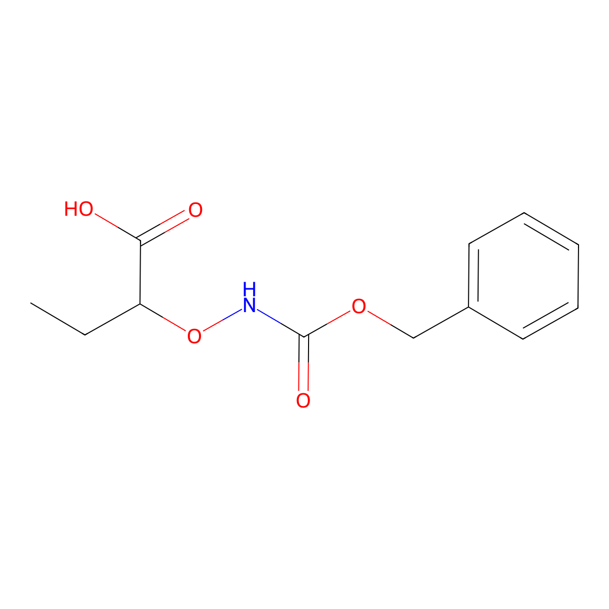 2-({[(Benzyloxy)carbonyl]amino}oxy)butanoic acid molecular structure, CAS 42990-03-4