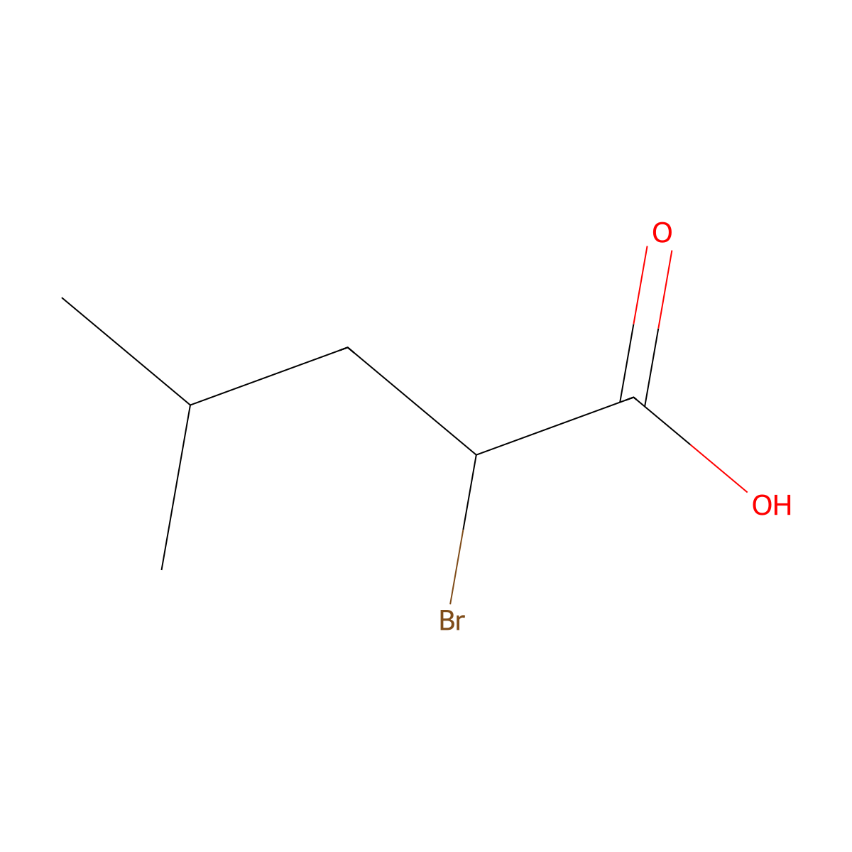 (2R)-2-bromo-4-methylpentanoic acid molecular structure, CAS 42990-28-3