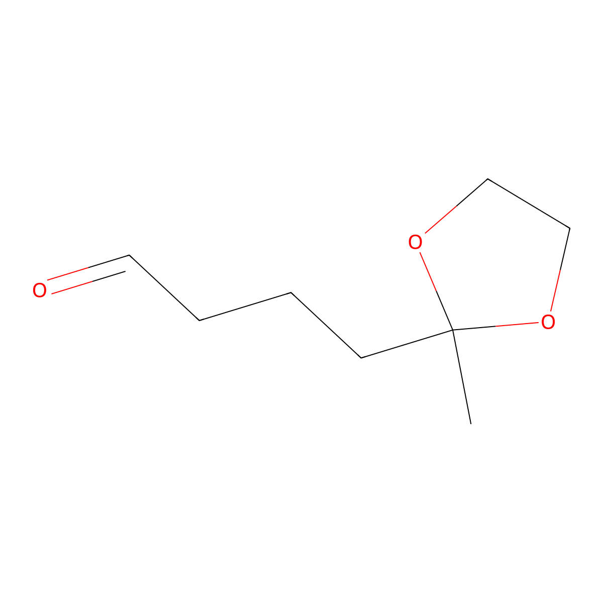 1,3-Dioxolane-2-butanal, 2-methyl- molecular structure, CAS 42991-09-3