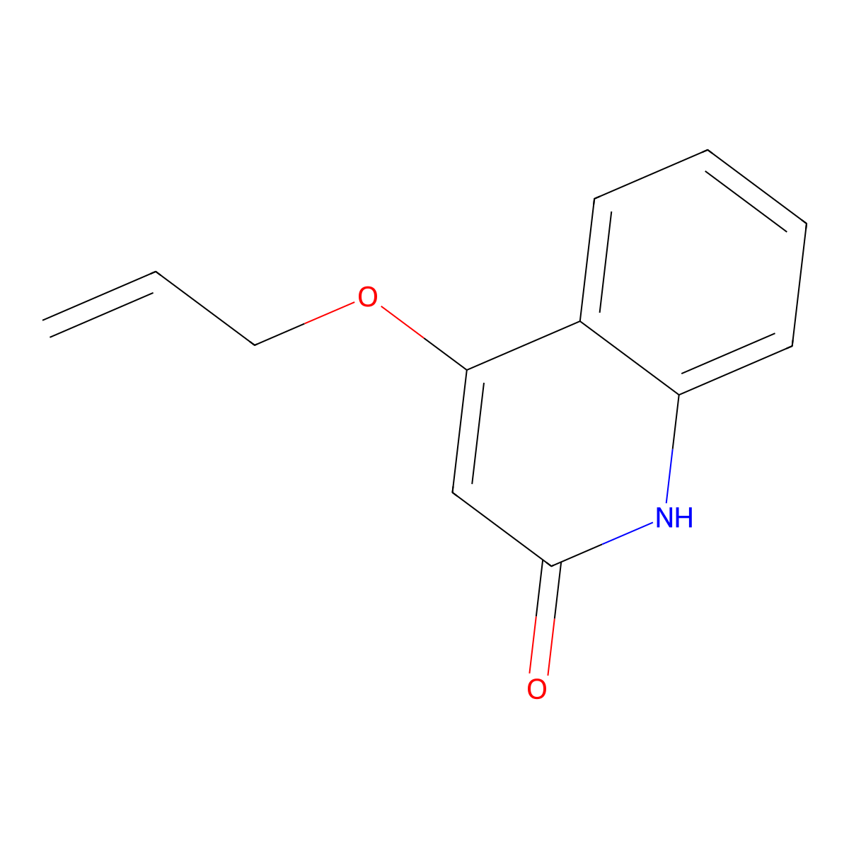 4-prop-2-enoxy-1H-quinolin-2-one molecular structure, CAS 42997-26-2