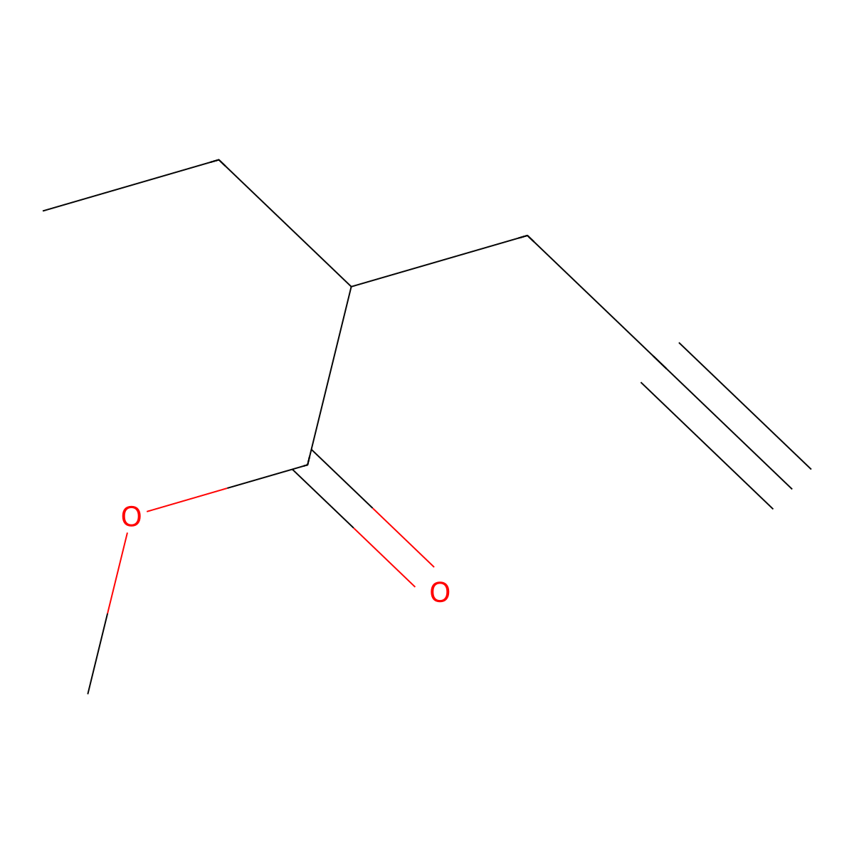 Methyl 2-ethylpent-4-ynoate molecular structure, CAS 42998-00-5