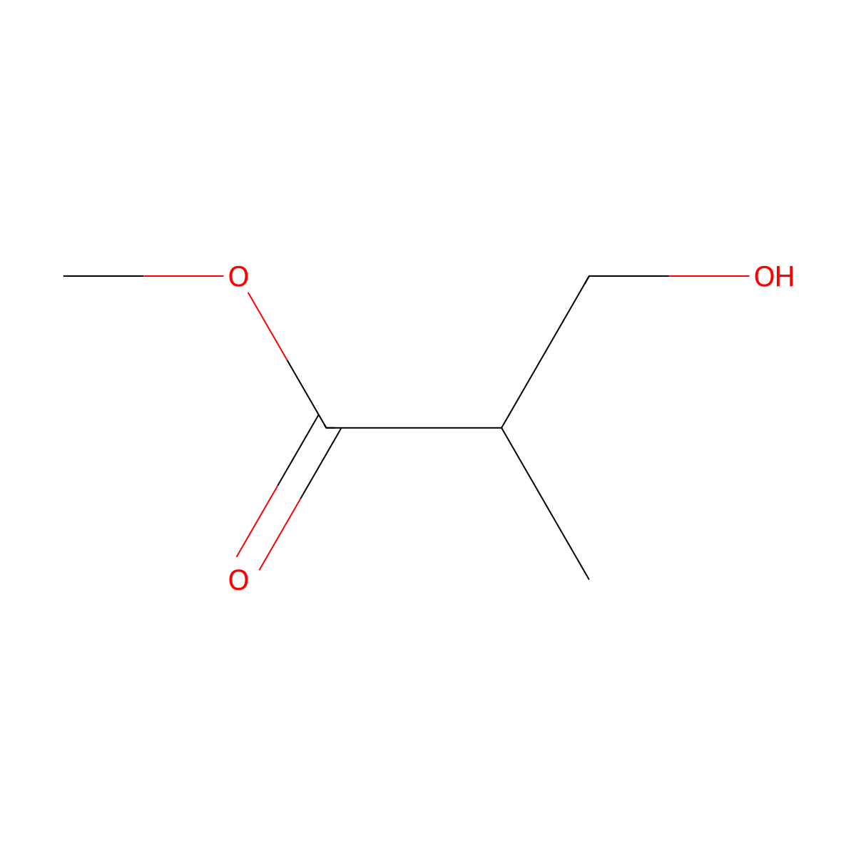 Methyl 3-hydroxy-2-methylpropanoate molecular structure, CAS 42998-03-8