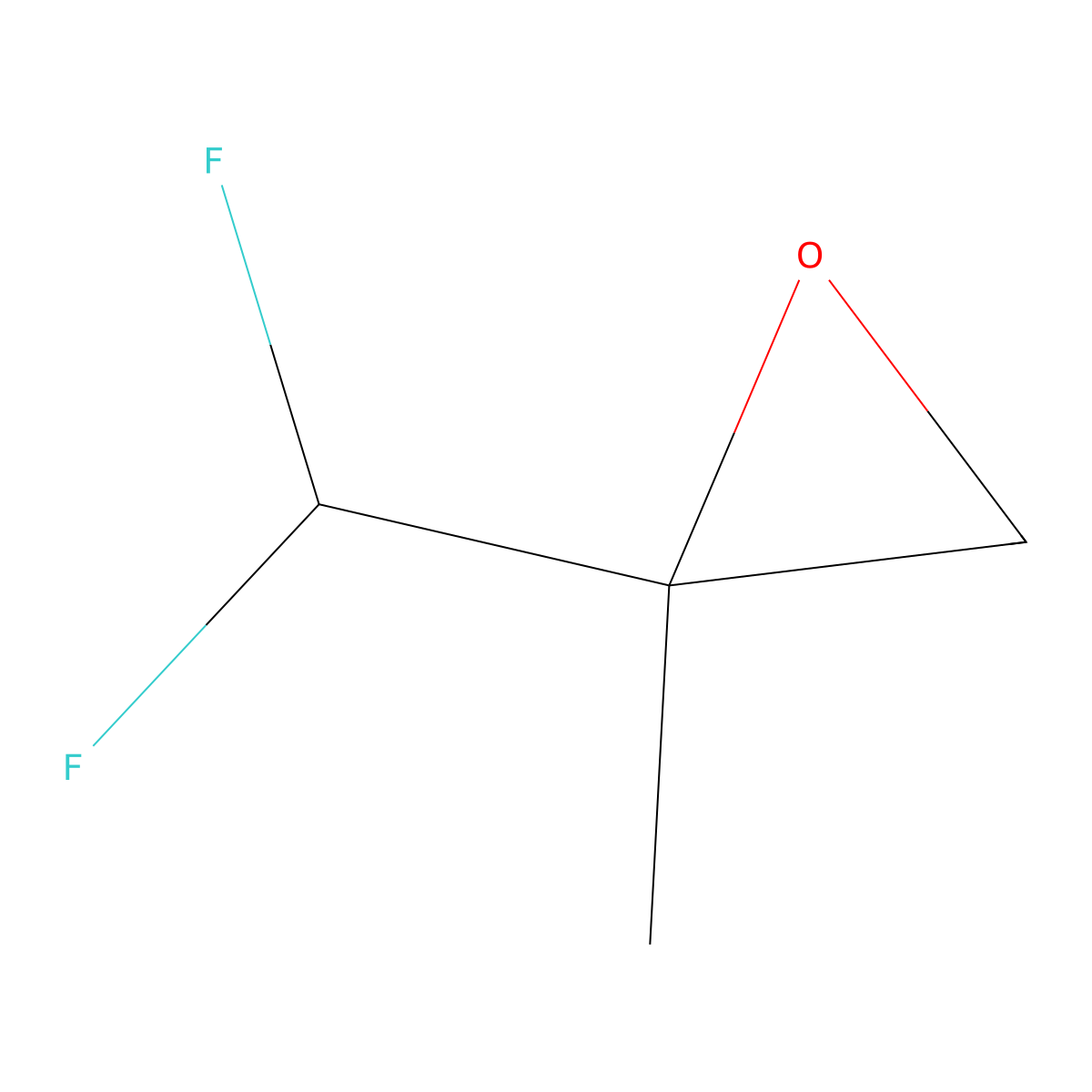 2-(Difluoromethyl)-2-methyloxirane molecular structure, CAS 430-31-9