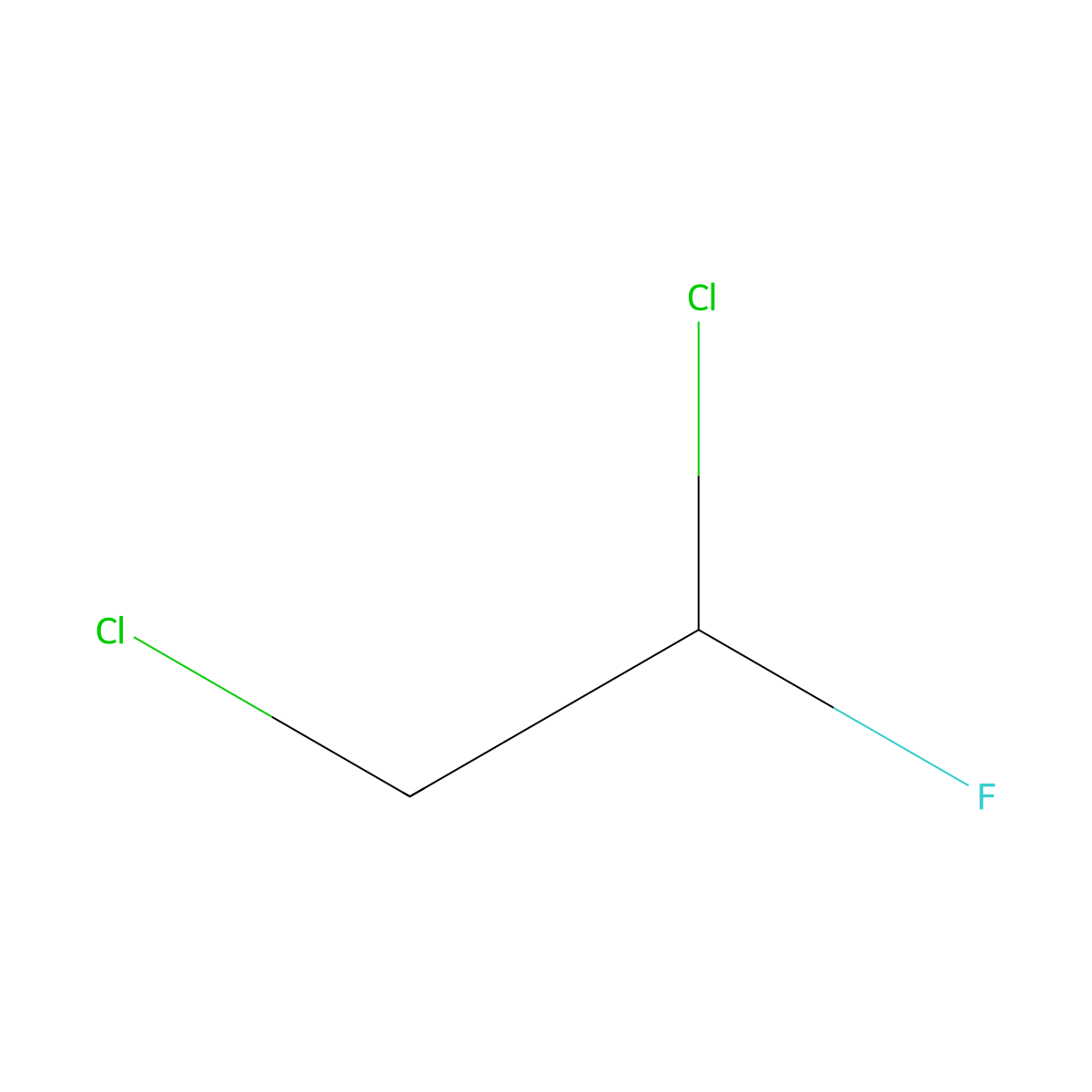 1,2-Dichloro-1-fluoroethane molecular structure, CAS 430-57-9
