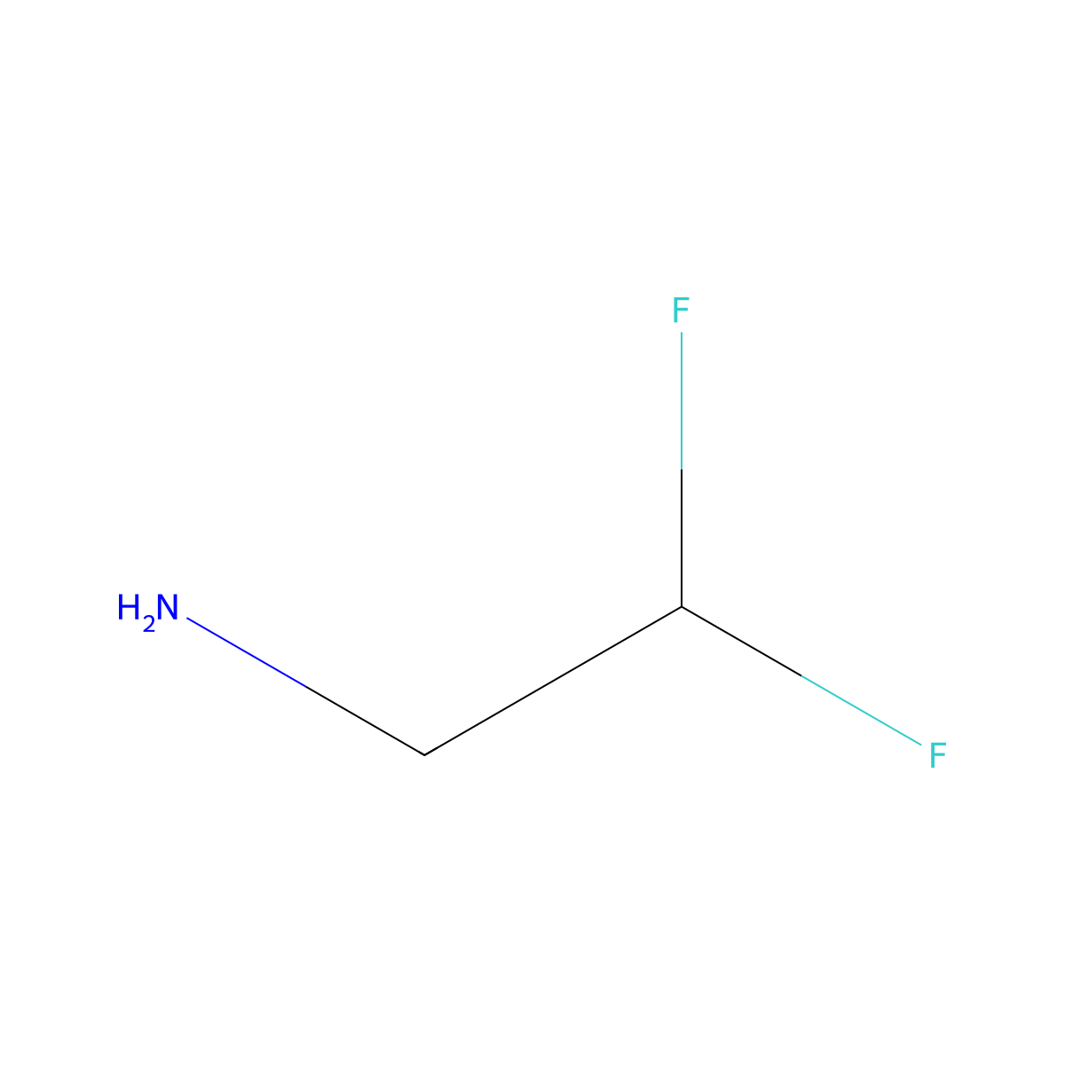 2,2-Difluoroethanamine molecular structure, CAS 430-67-1