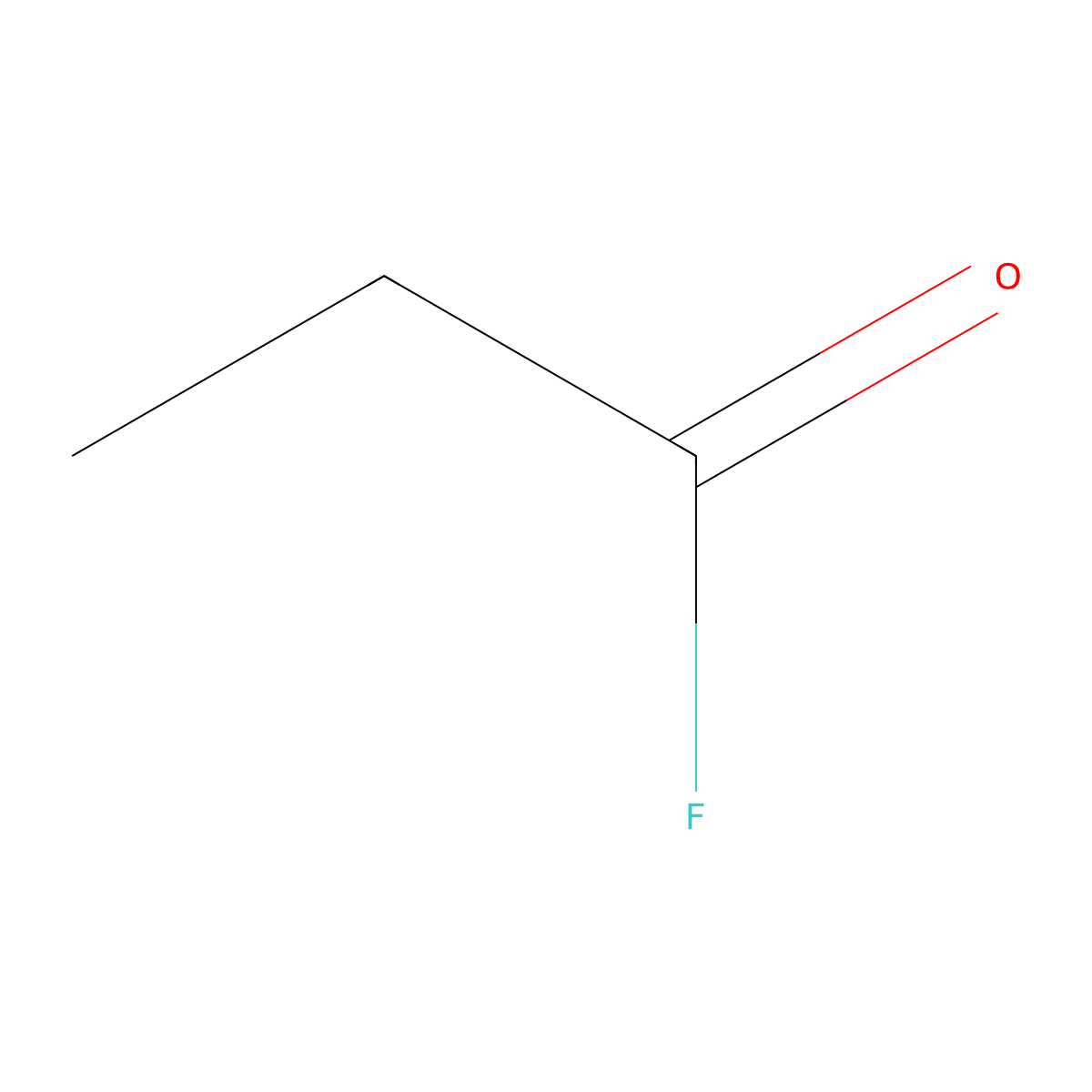 Propanoyl fluoride molecular structure, CAS 430-71-7