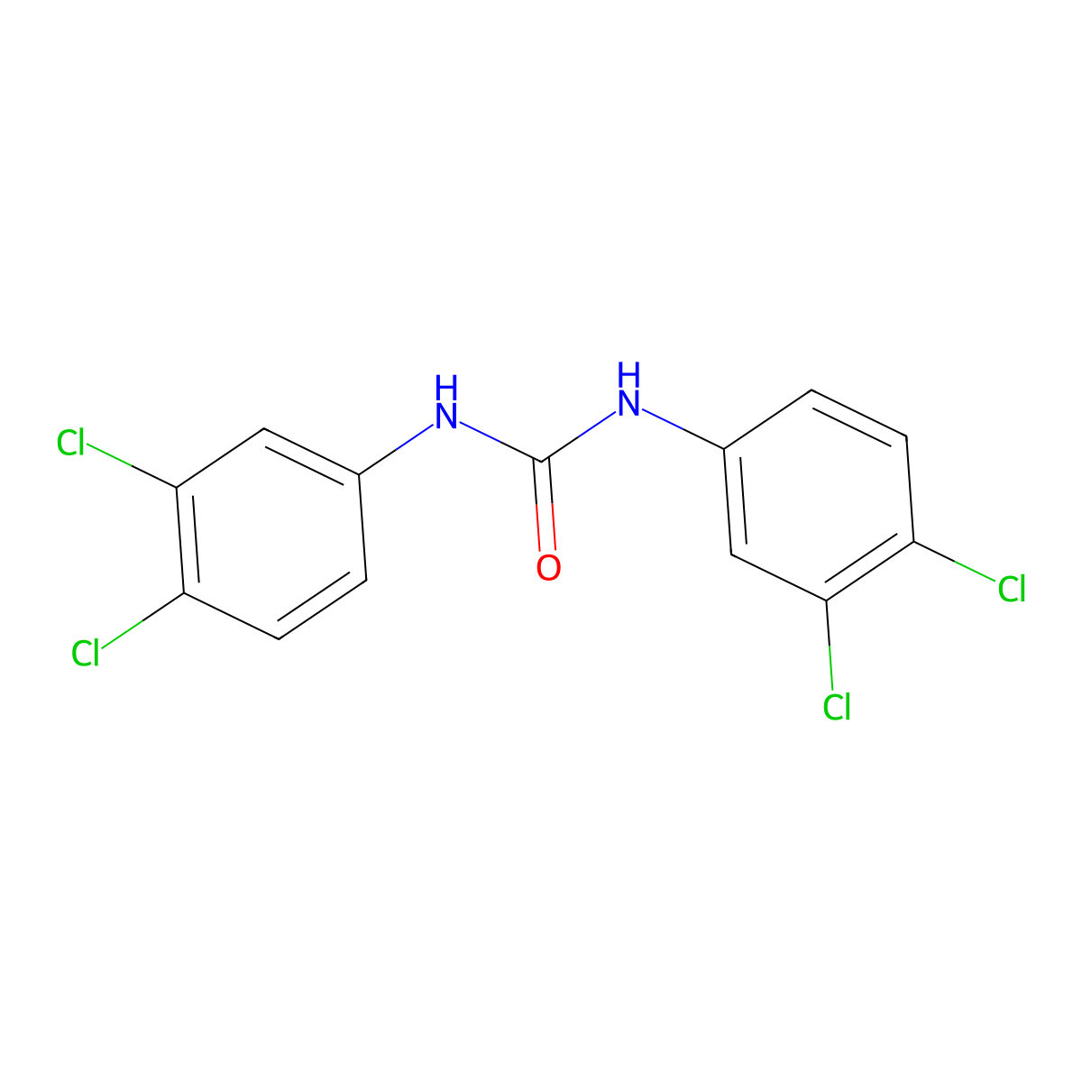 3,3',4,4'-Tetrachlorocarbanilide molecular structure, CAS 4300-43-0