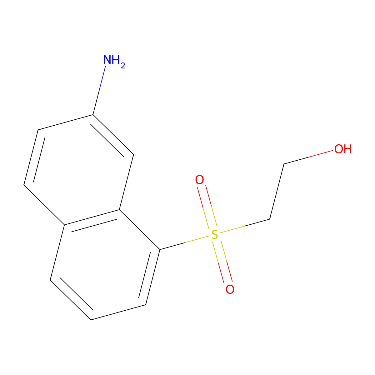 Ethanol, 2-((7-amino-1-naphthalenyl)sulfonyl)- molecular structure, CAS 43001-81-6