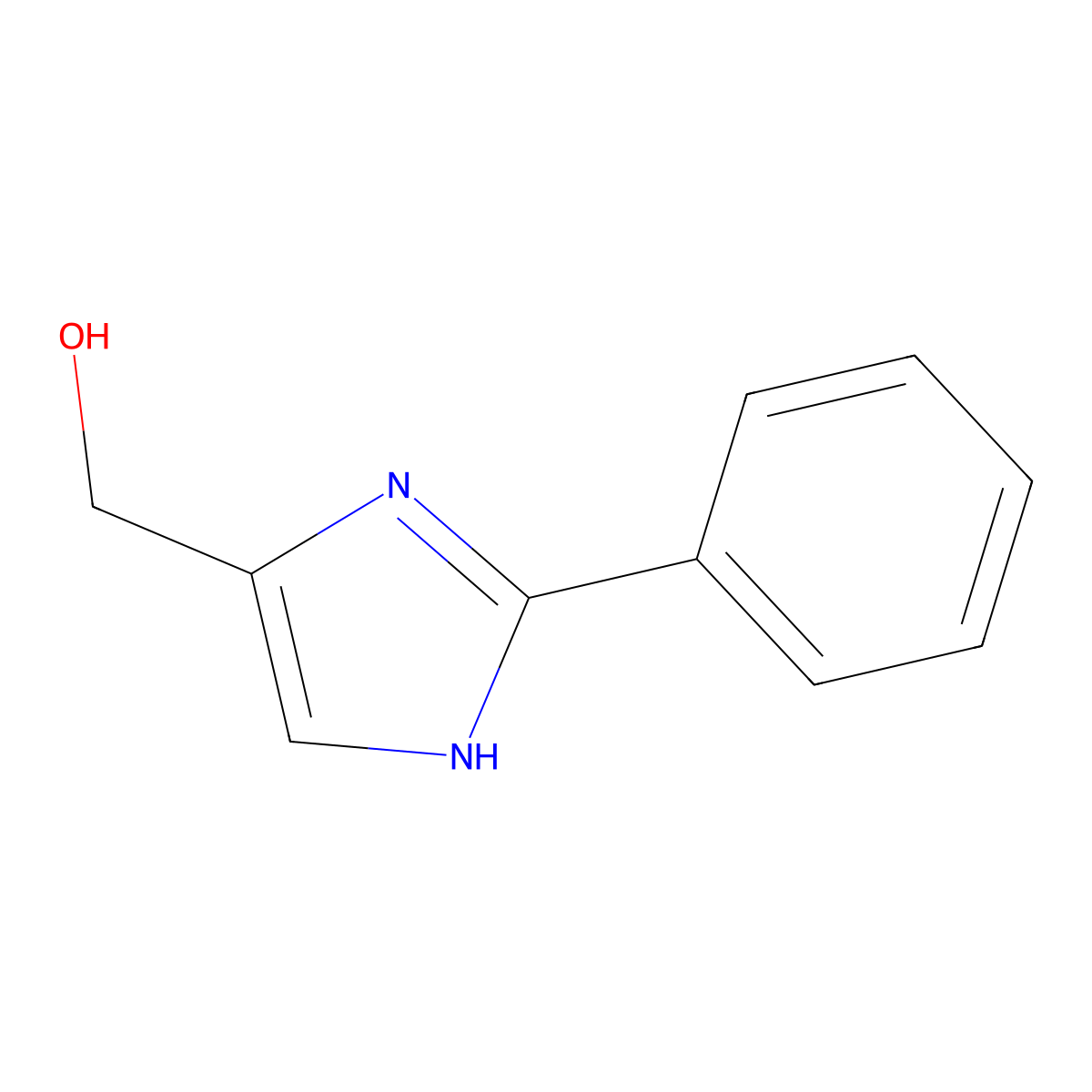(2-Phenyl-1H-imidazol-5-yl)methanol molecular structure, CAS 43002-54-6