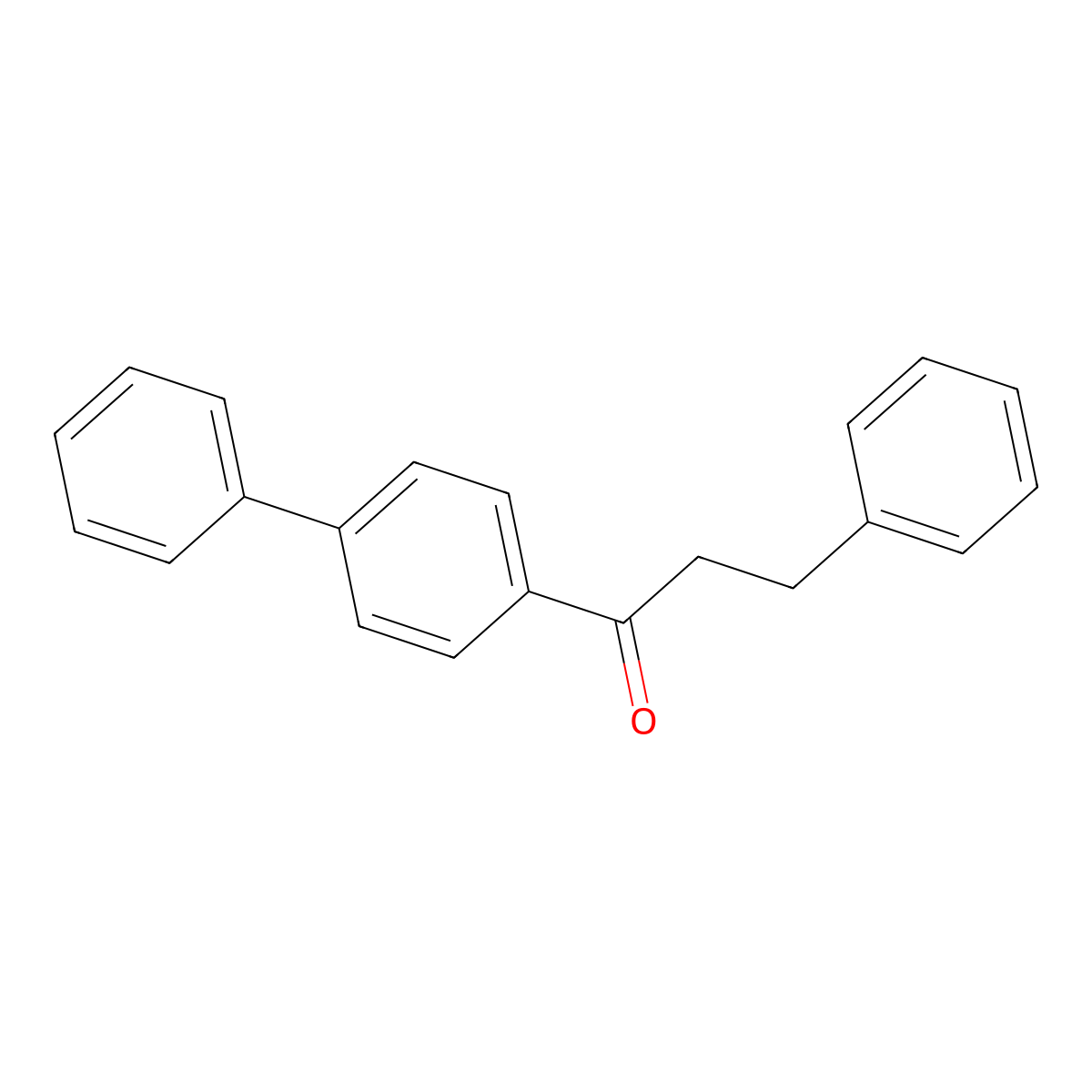 1-([1,1'-Biphenyl]-4-yl)-3-phenylpropan-1-one molecular structure, CAS 43008-78-2