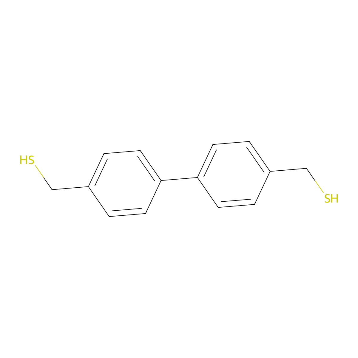 4,4'-Bis(mercaptomethyl)biphenyl molecular structure, CAS 43012-19-7