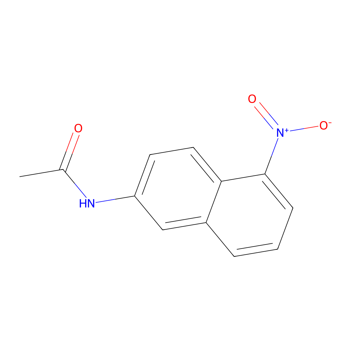 N-{5-nitro-2-naphthyl}acetamide molecular structure, CAS 43014-68-2