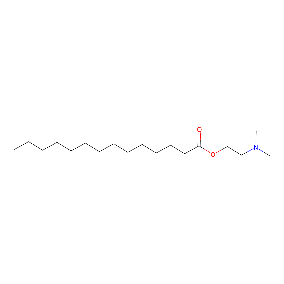 2-(Dimethylamino)ethyl myristate molecular structure, CAS 43016-78-0