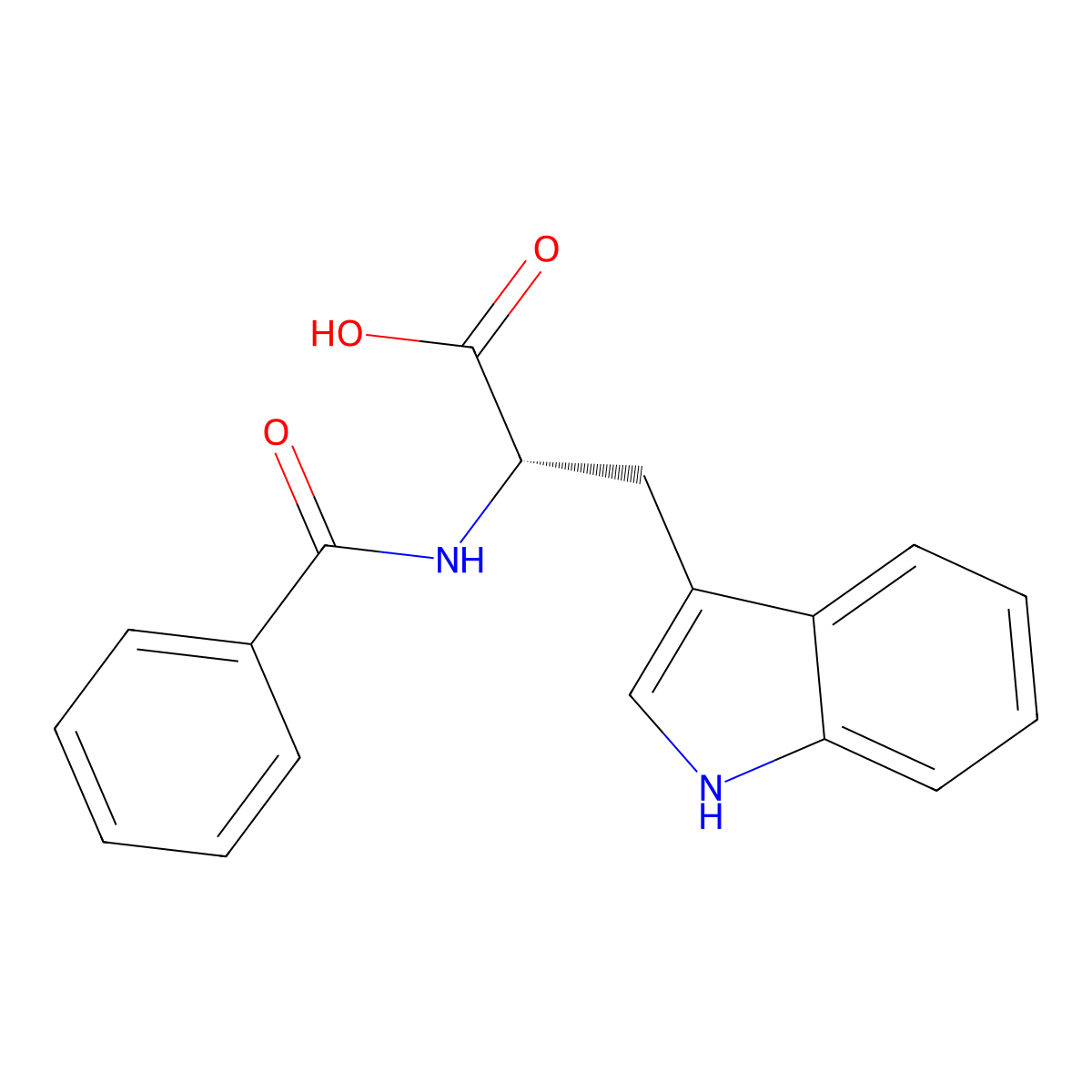 N-Benzoyl-L-Tryptophan molecular structure, CAS 4302-66-3