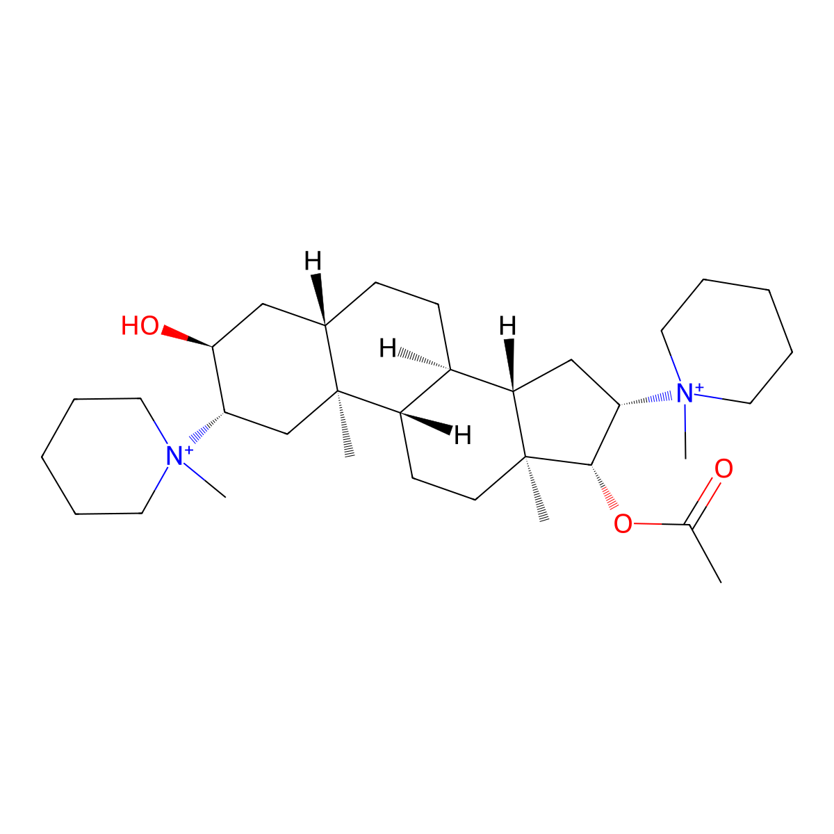 3-Desacetylpancuronium molecular structure, CAS 43021-44-9