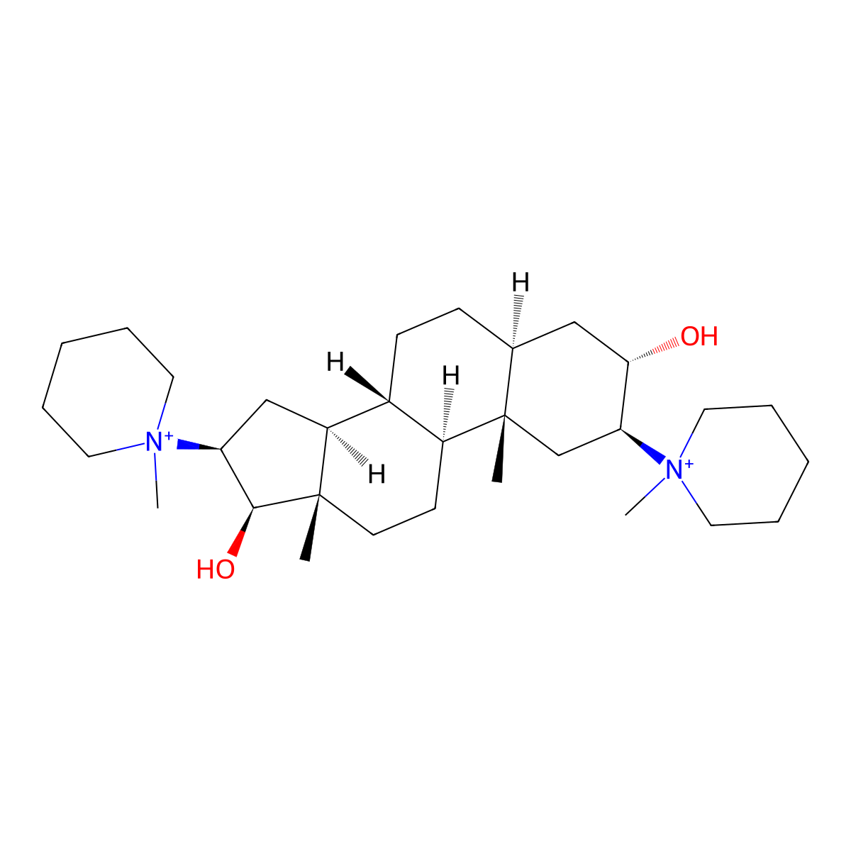 Desdiacetylpancuronium molecular structure, CAS 43021-46-1