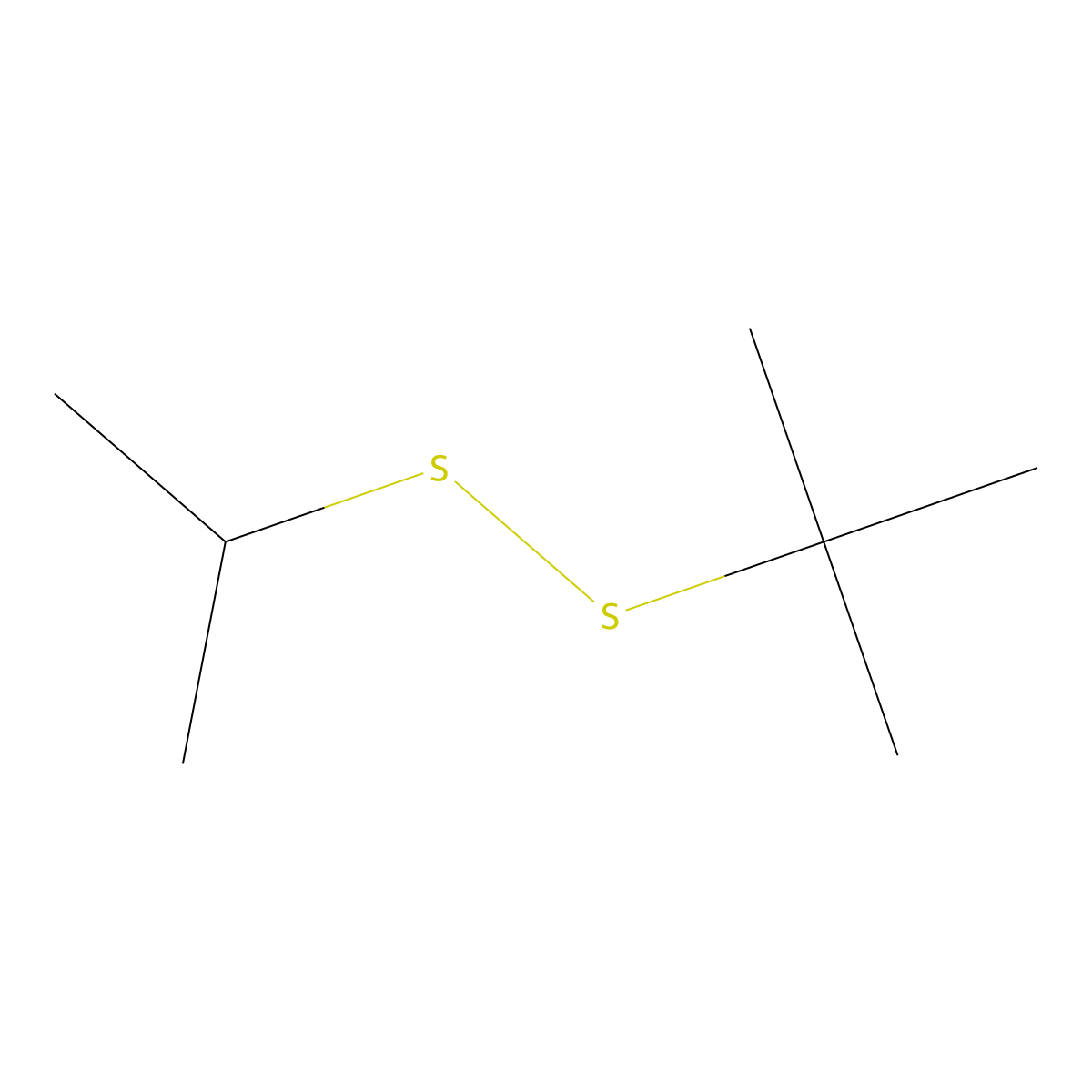 Disulfide, (1-methylethyl) (1,1-dimethylethyl) molecular structure, CAS 43022-60-2