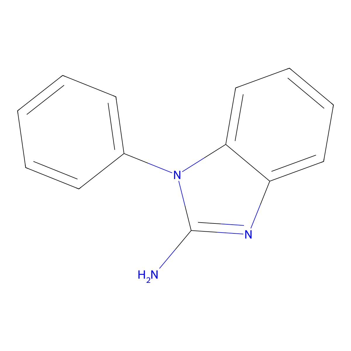 1-phenyl-1H-1,3-benzodiazol-2-amine molecular structure, CAS 43023-11-6