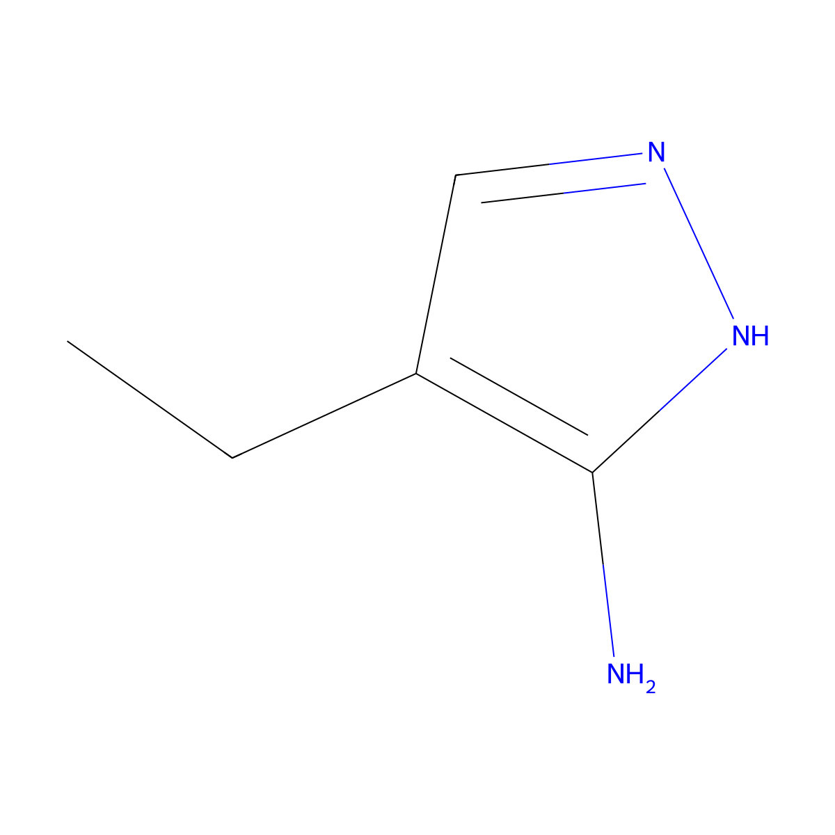 4-Ethyl-1H-pyrazol-3-amine molecular structure, CAS 43024-15-3