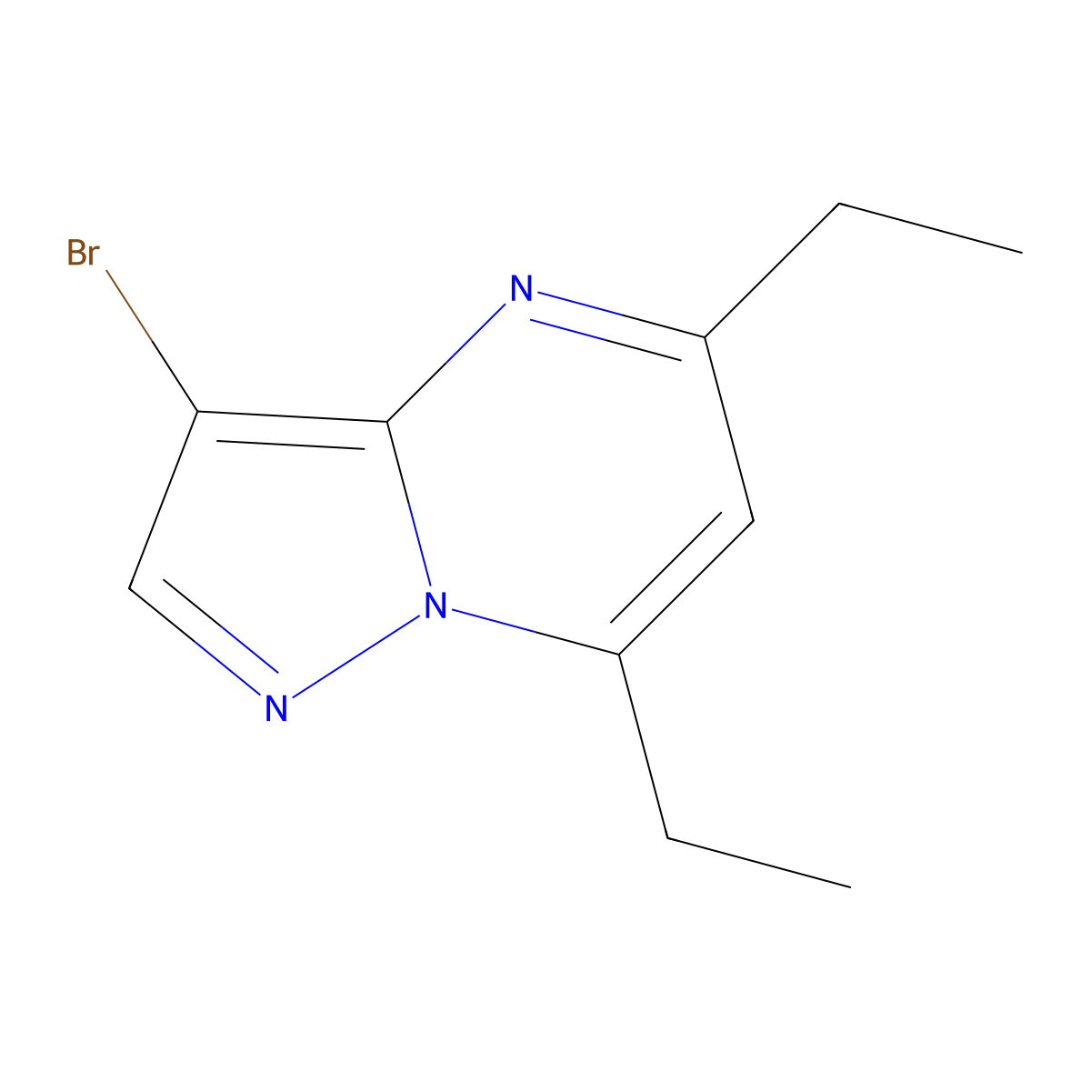 3-Bromo-5,7-diethylpyrazolo[1,5-a]pyrimidine molecular structure, CAS 43024-34-6