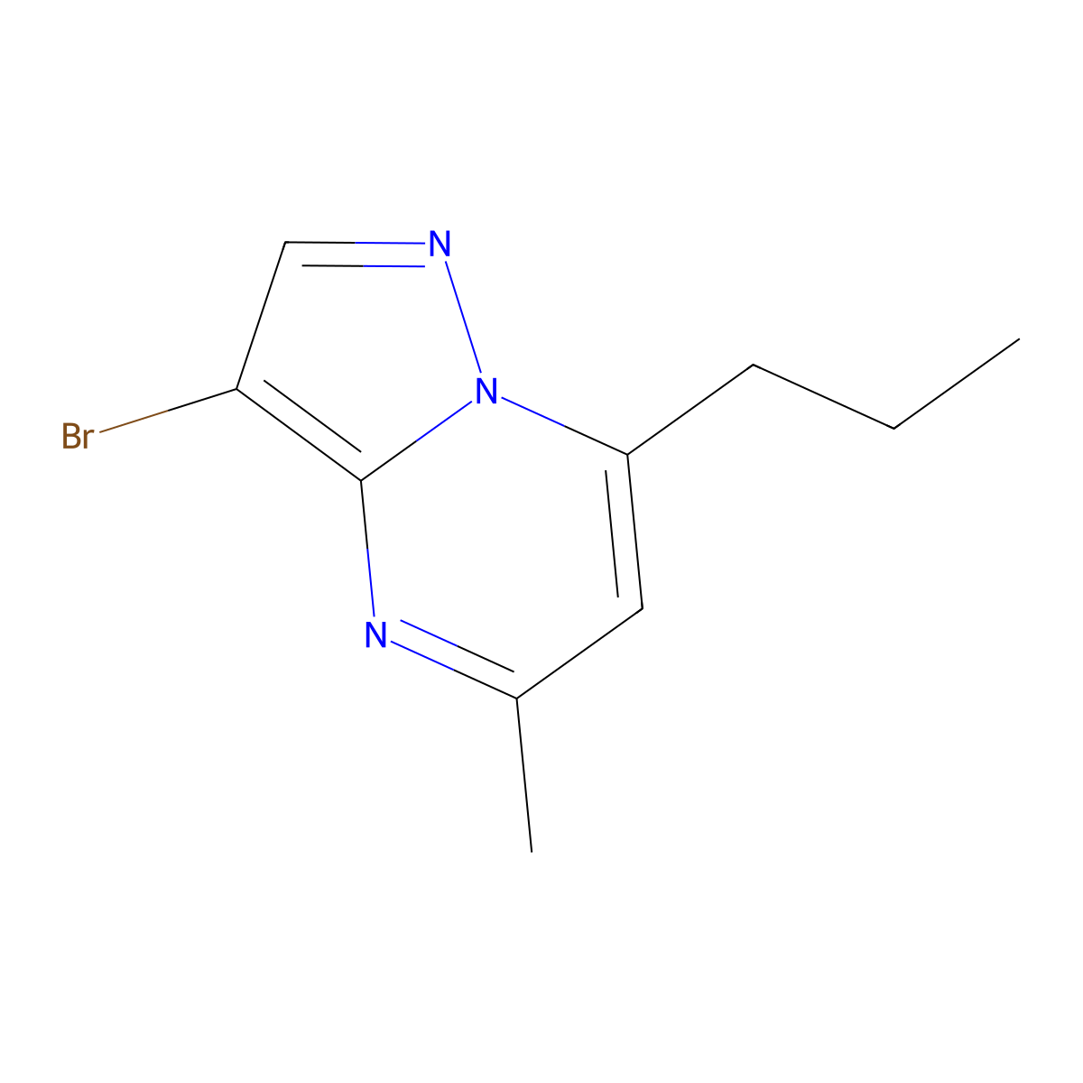 3-Bromo-5-methyl-7-propylpyrazolo[1,5-a]pyrimidine molecular structure, CAS 43024-41-5