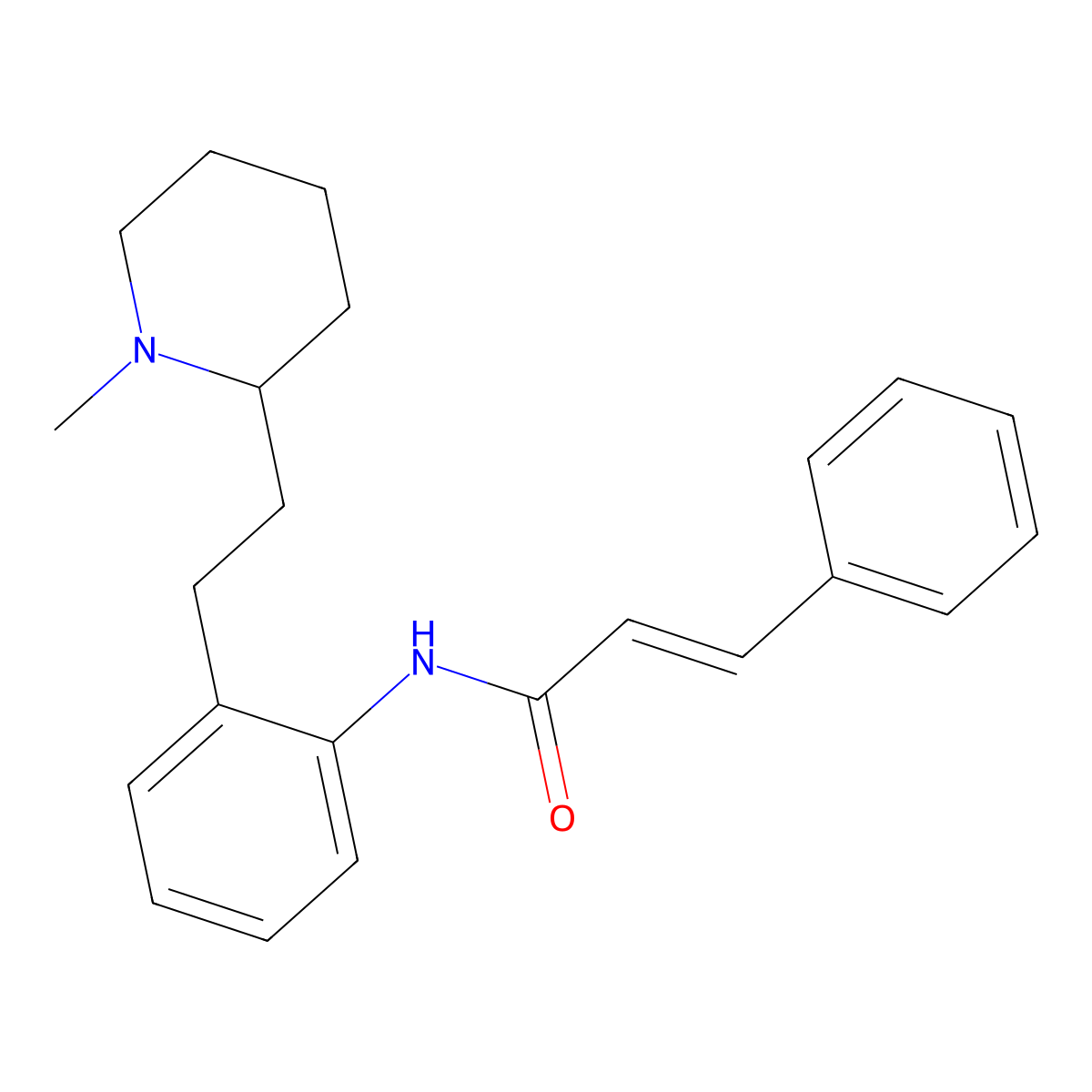 2'-[2-(1-Methyl-2-piperidyl)ethyl]-cinnamanilide molecular structure, CAS 43027-20-9