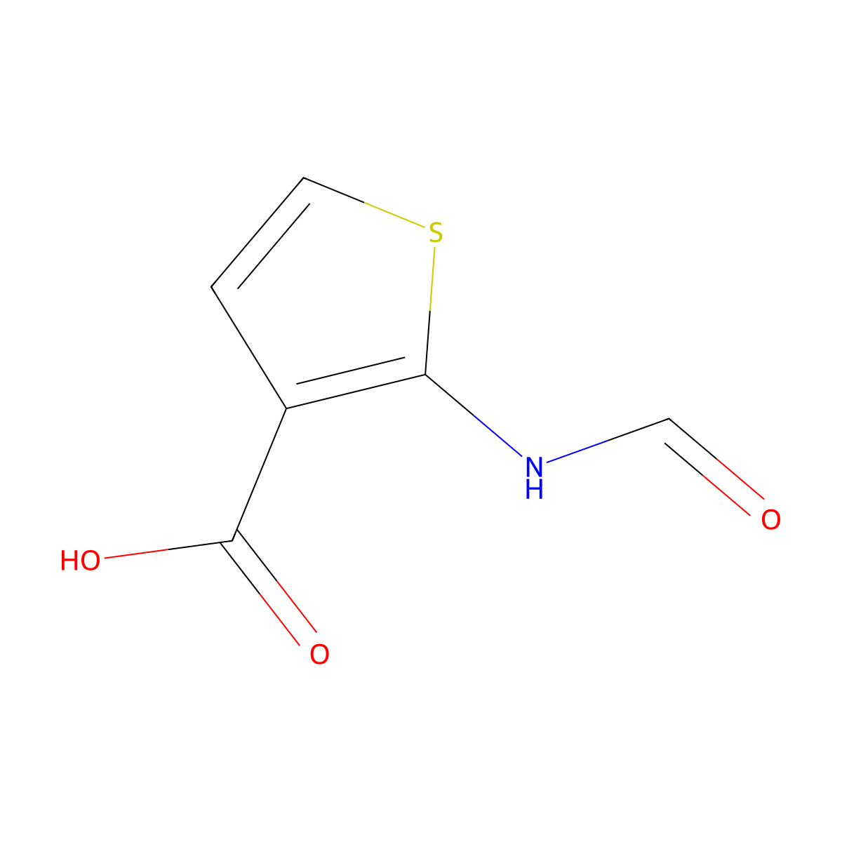 2-(Formylamino)-3-thiophenecarboxylic acid molecular structure, CAS 43028-69-9