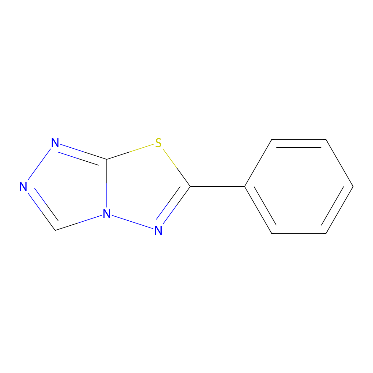 6-Phenyl-[1,2,4]triazolo[3,4-b][1,3,4]thiadiazole molecular structure, CAS 43029-38-5