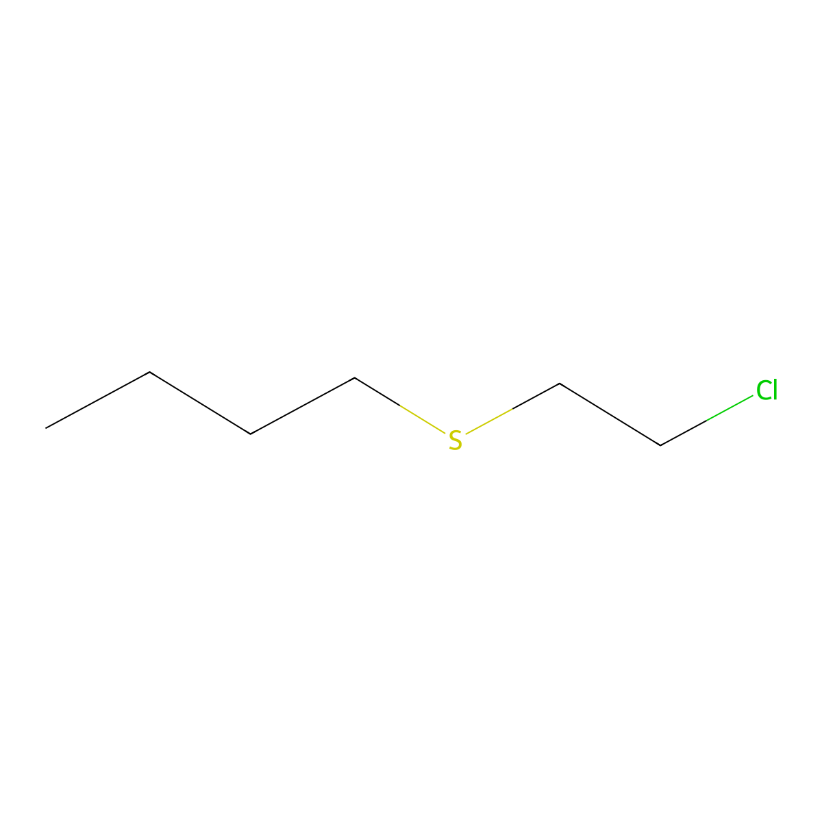 2-Chloroethyl butyl sulfide molecular structure, CAS 4303-40-6