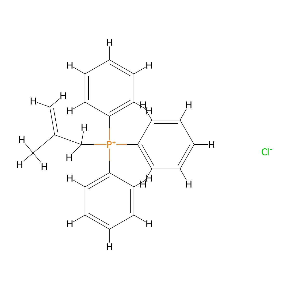 Phosphonium, (2-methyl-2-propen-1-yl)triphenyl-, chloride (1:1) molecular structure, CAS 4303-59-7