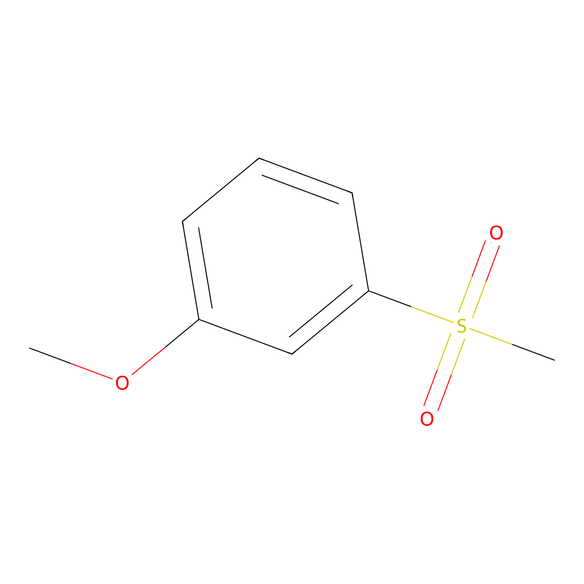 1-Methoxy-3-(methylsulfonyl)benzene molecular structure, CAS 43032-67-3