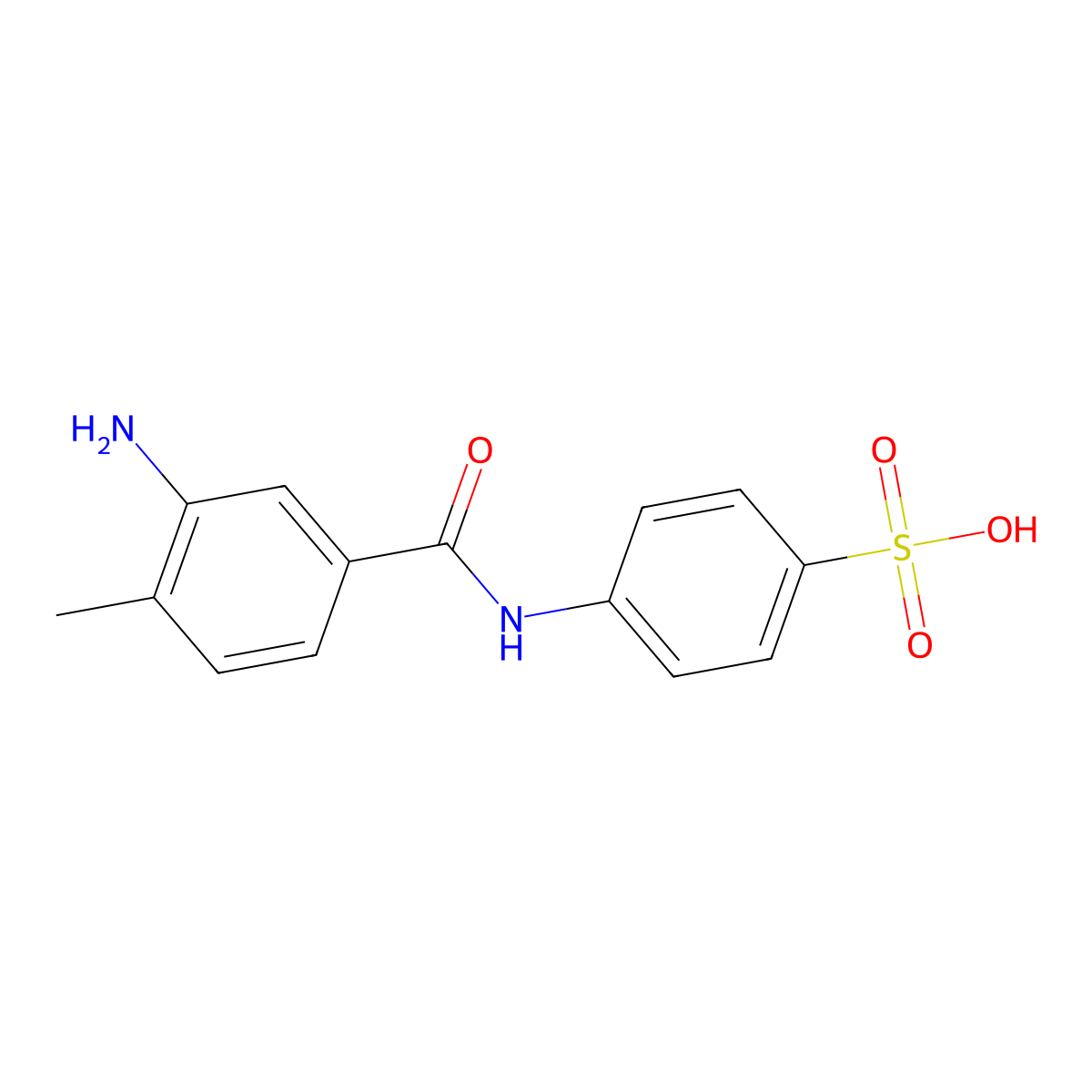 4-(3-Amino-4-methylbenzamido)benzene-1-sulfonic acid molecular structure, CAS 43035-26-3