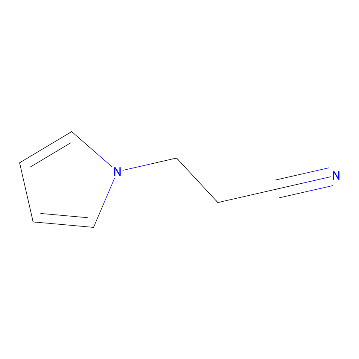 3-(Pyrrol-1-yl)propiononitrile molecular structure, CAS 43036-06-2