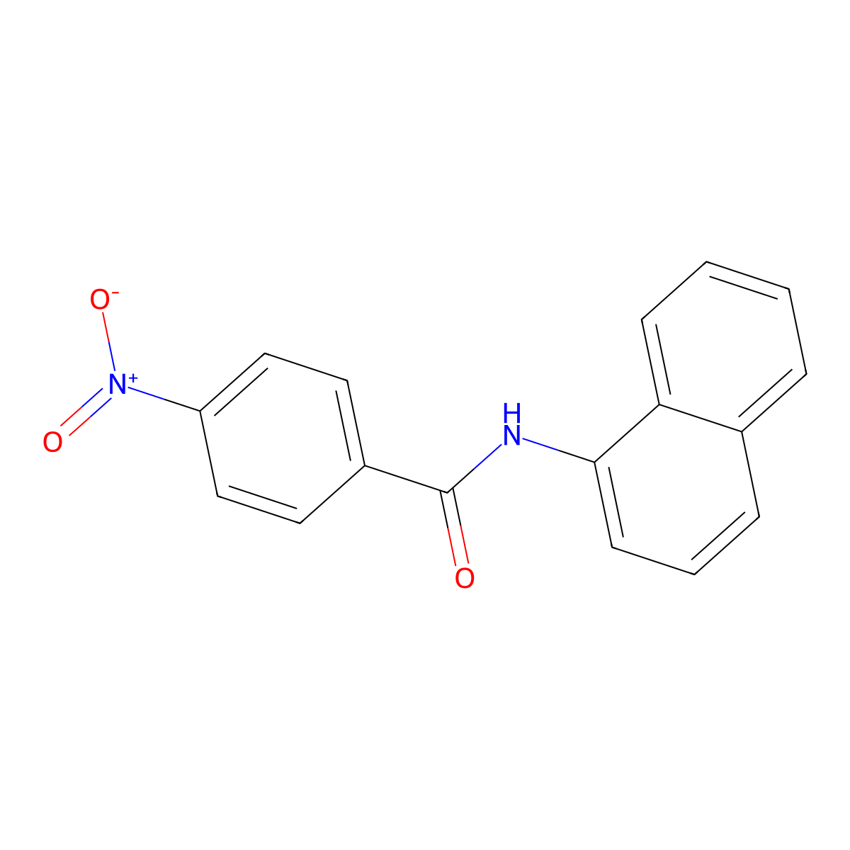 N-(1-Naphthyl)-4-nitrobenzamide molecular structure, CAS 43036-46-0
