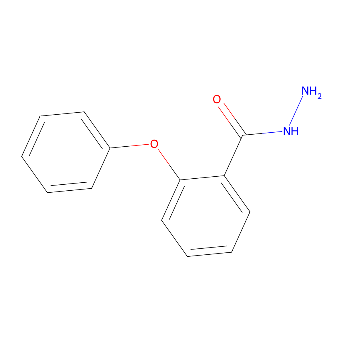 2-Phenoxybenzoic acid hydrazide molecular structure, CAS 43038-37-5
