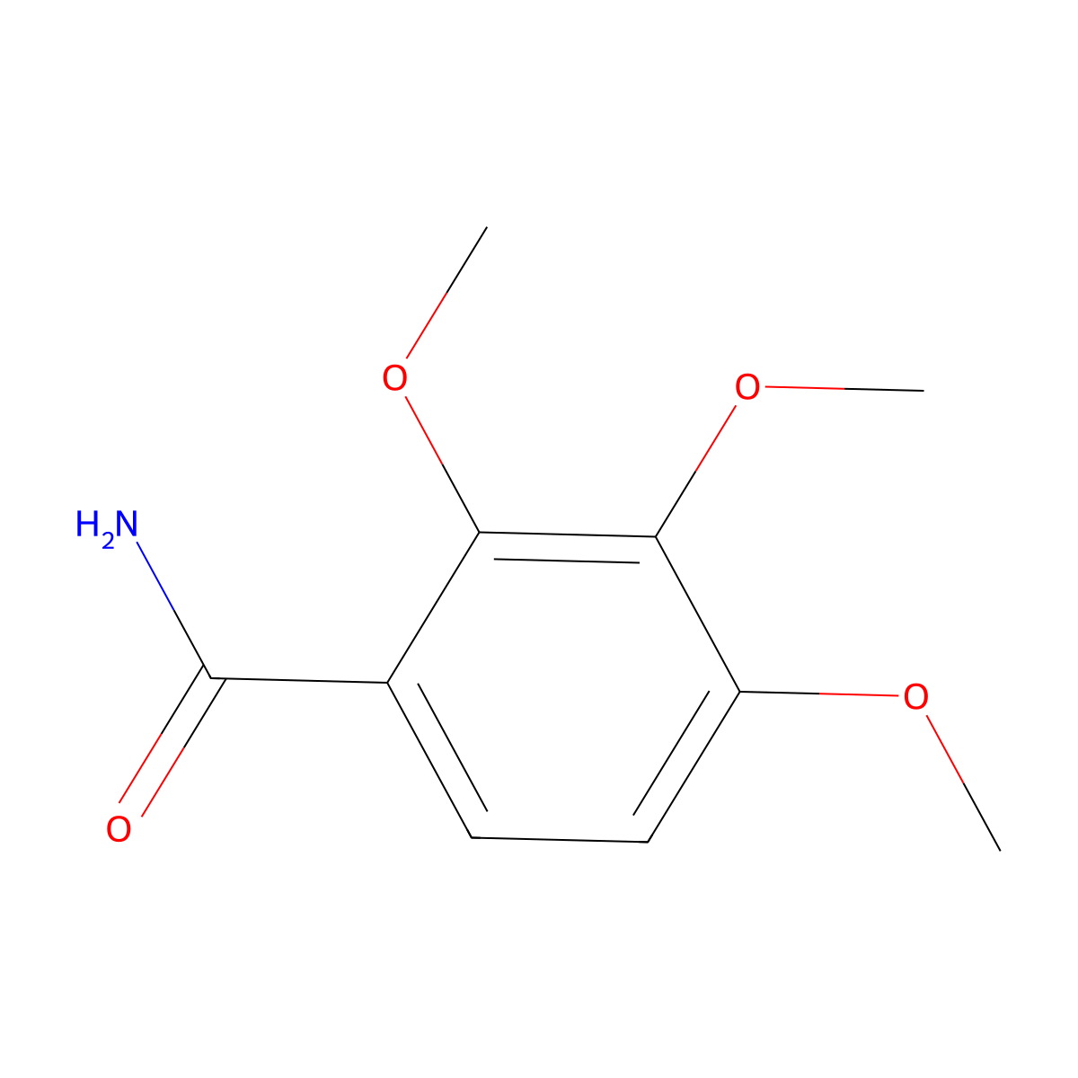 2,3,4-Trimethoxybenzamide molecular structure, CAS 4304-23-8