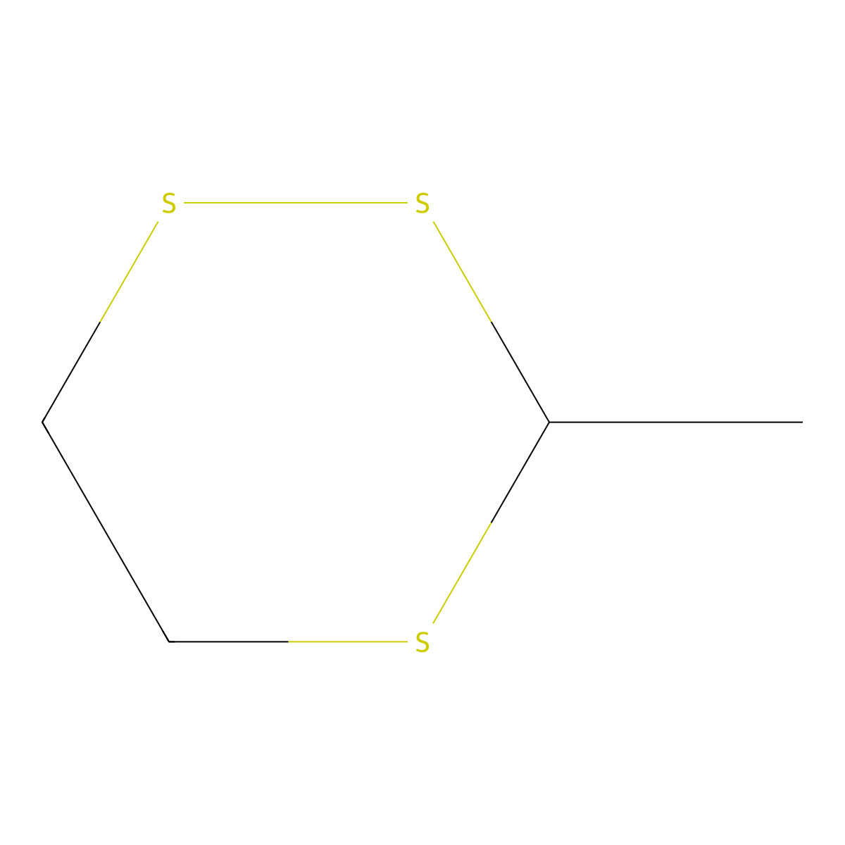3-Methyl-1,2,4-trithiane molecular structure, CAS 43040-01-3