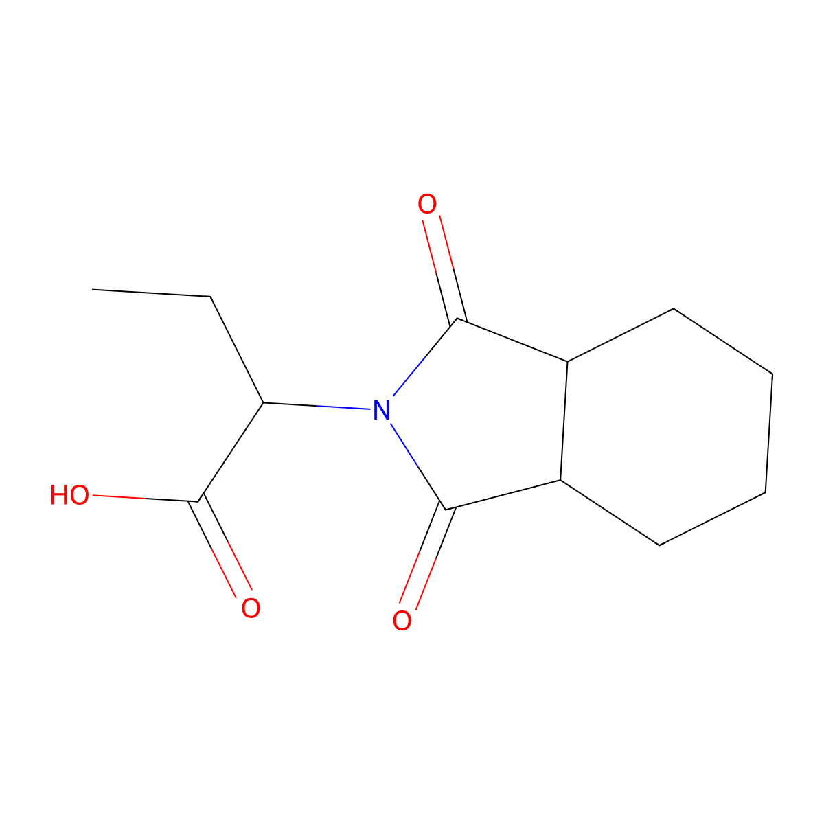 2-(1,3-Dioxo-octahydro-isoindol-2-yl)-butyric acid molecular structure, CAS 430429-04-2