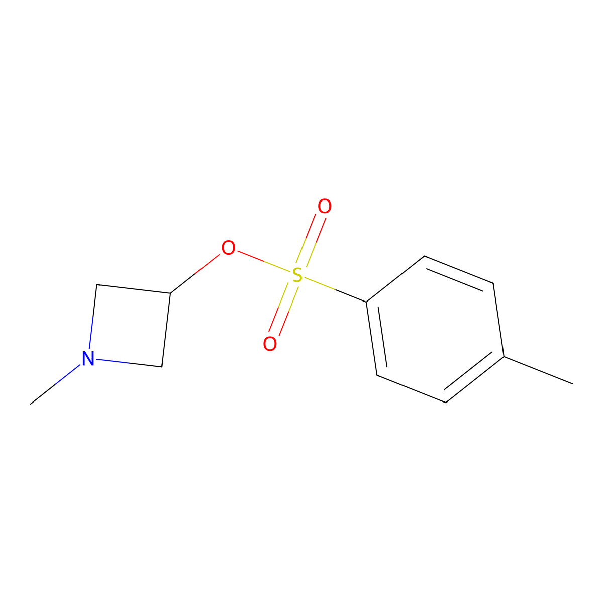 1-Methylazetidin-3-yl 4-methylbenzenesulfonate molecular structure, CAS 430430-23-2