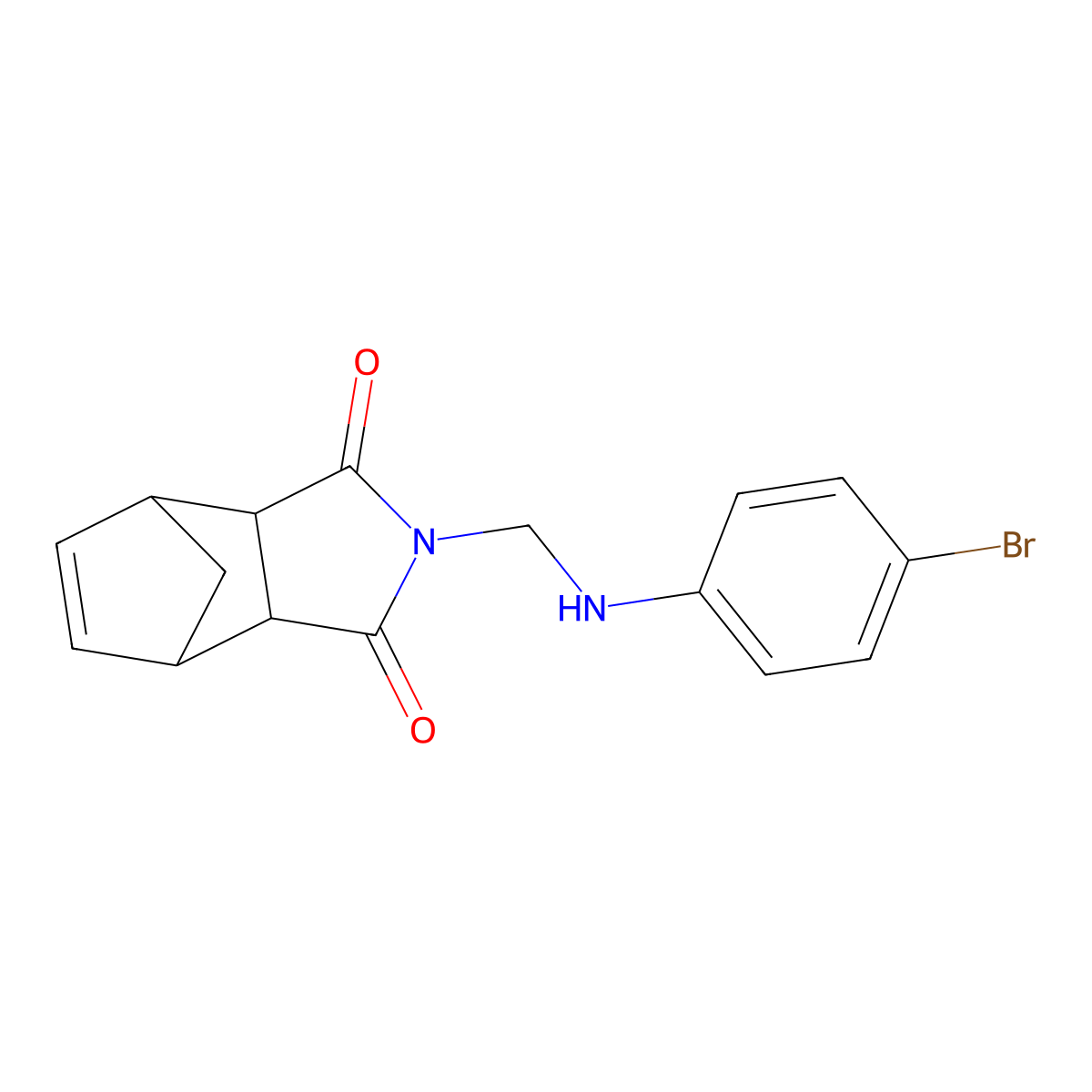 2-{[(4-Bromophenyl)amino]methyl}-3a,4,7,7a-tetrahydro-1H-4,7-methanoisoindole-1,3-dione molecular structure, CAS 430432-41-0