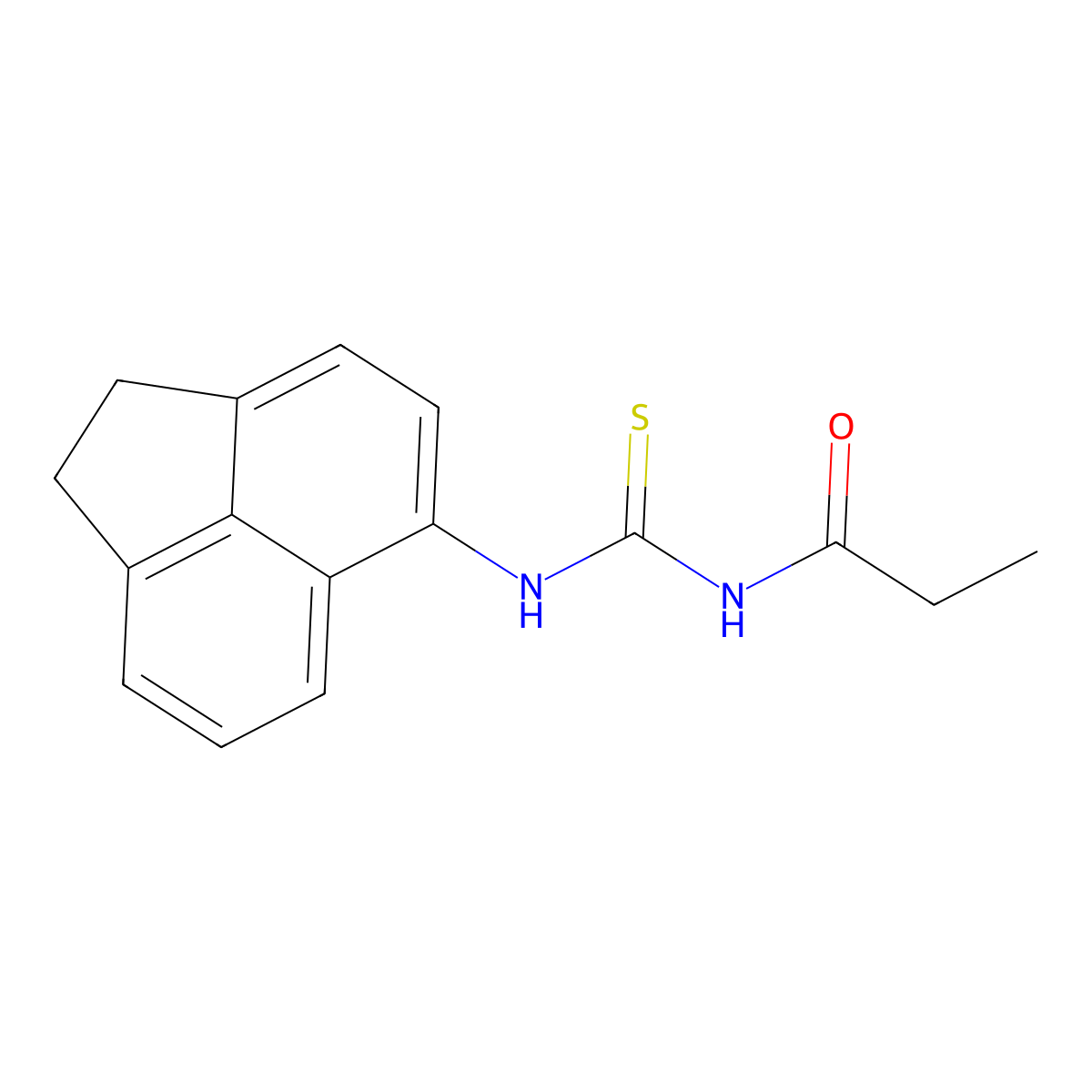 N-(1,2-dihydroacenaphthylen-5-ylcarbamothioyl)propanamide molecular structure, CAS 430442-38-9