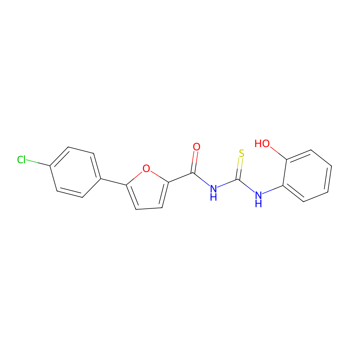 5-(4-chlorophenyl)-N-[(2-hydroxyphenyl)carbamothioyl]furan-2-carboxamide molecular structure, CAS 430442-58-3