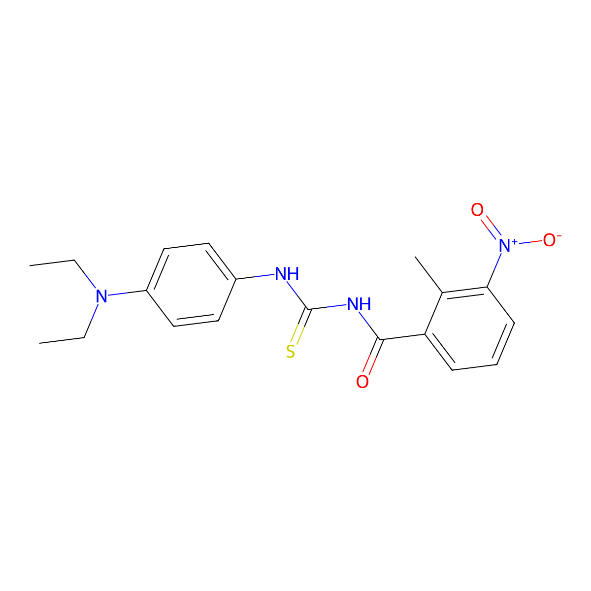 N-[[4-(diethylamino)phenyl]carbamothioyl]-2-methyl-3-nitrobenzamide molecular structure, CAS 430442-62-9