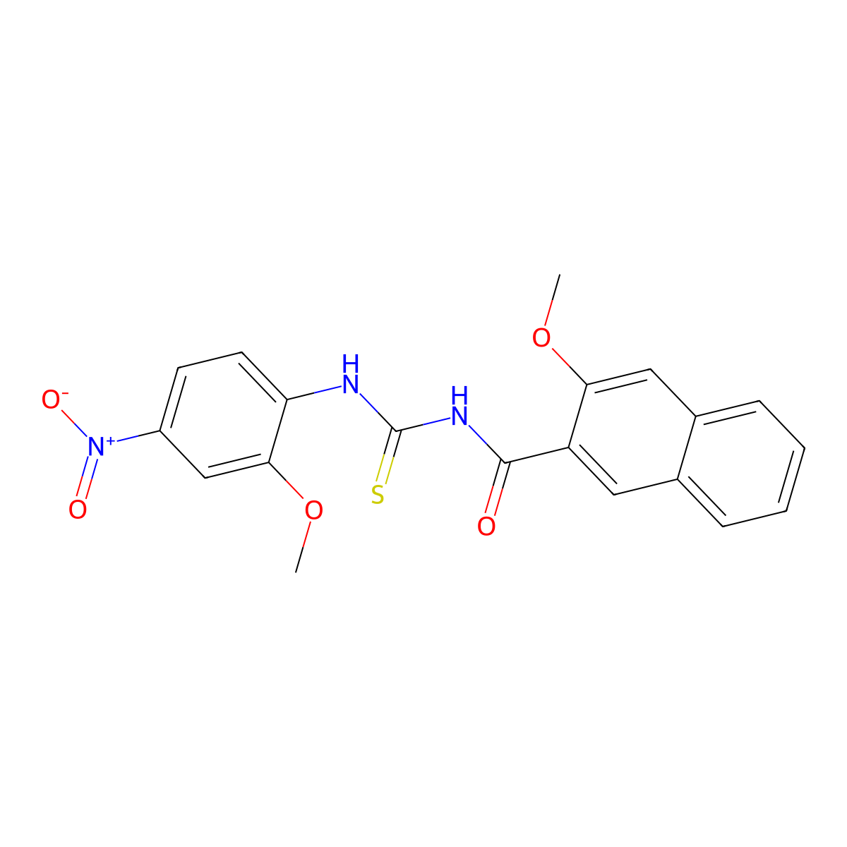 3-methoxy-N-[(2-methoxy-4-nitrophenyl)carbamothioyl]naphthalene-2-carboxamide molecular structure, CAS 430442-64-1